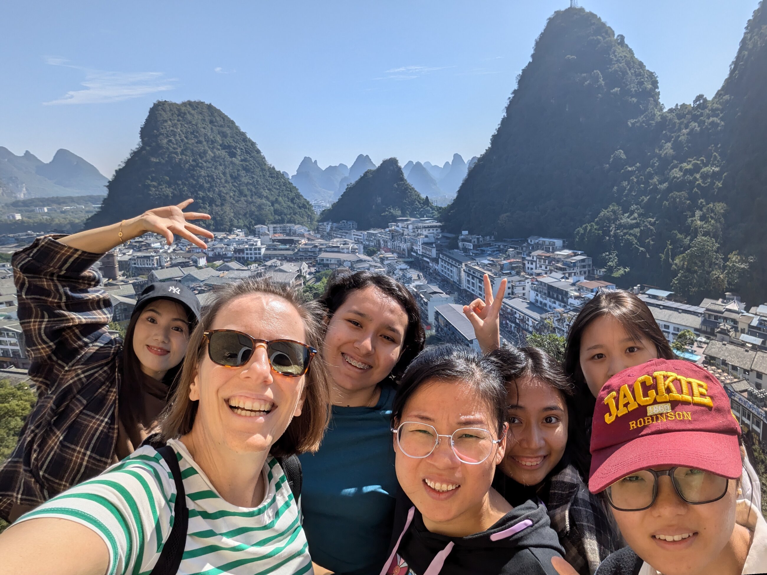 Top of a small mountain in Yangshuo park