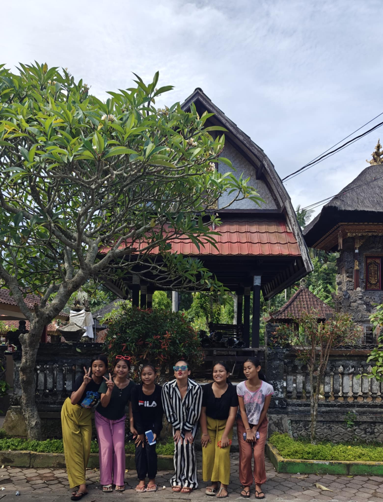 with the children