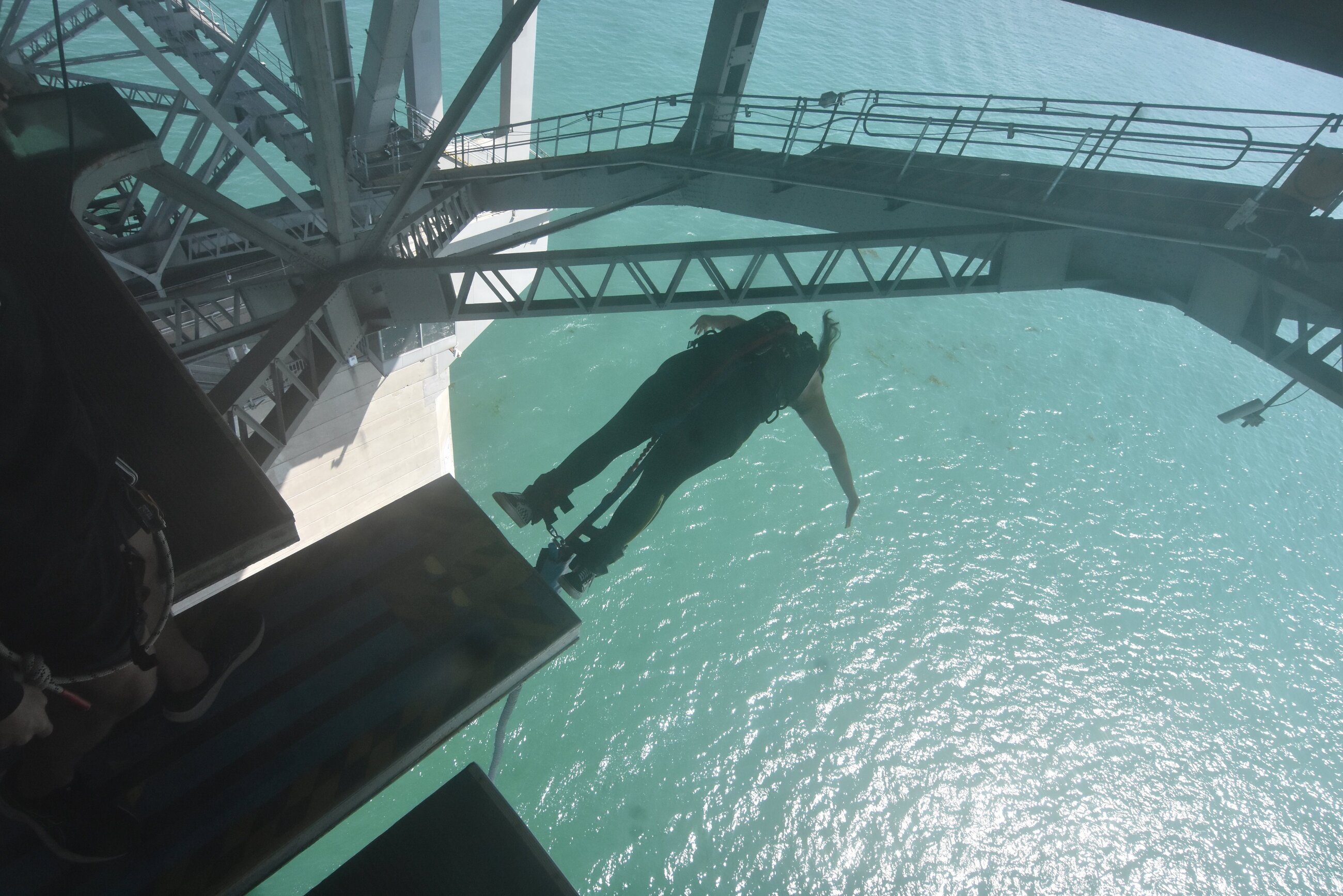 Since I had Bungy jumped before, I chose to go backwards the second time.