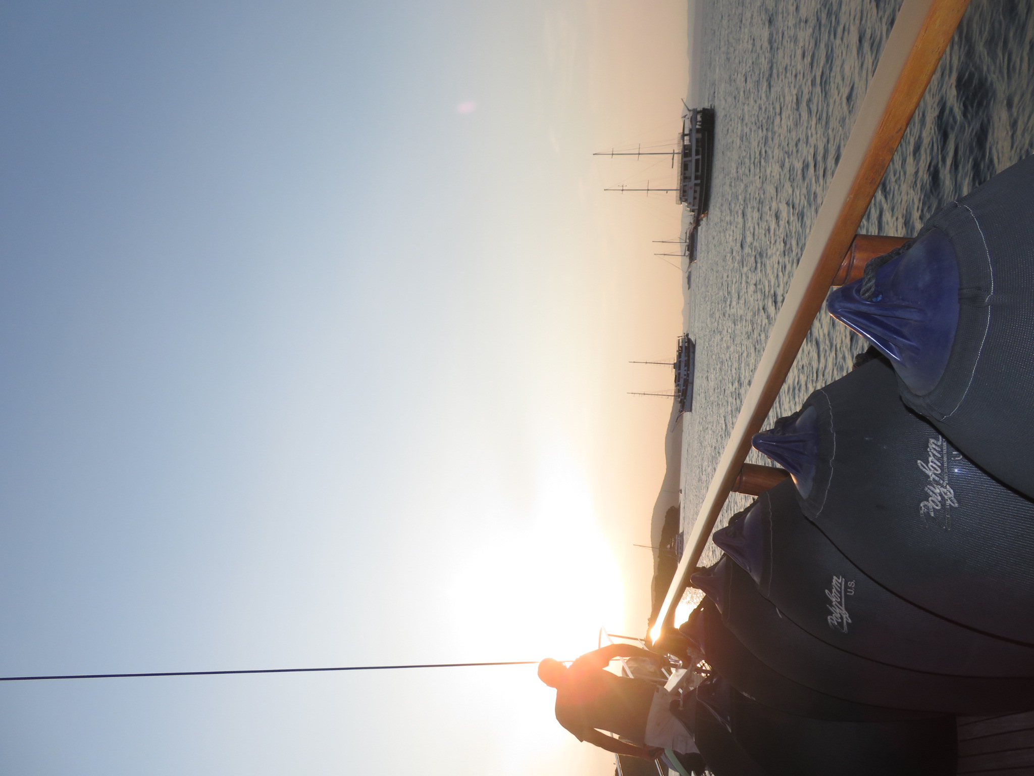 View while sailing on the boat