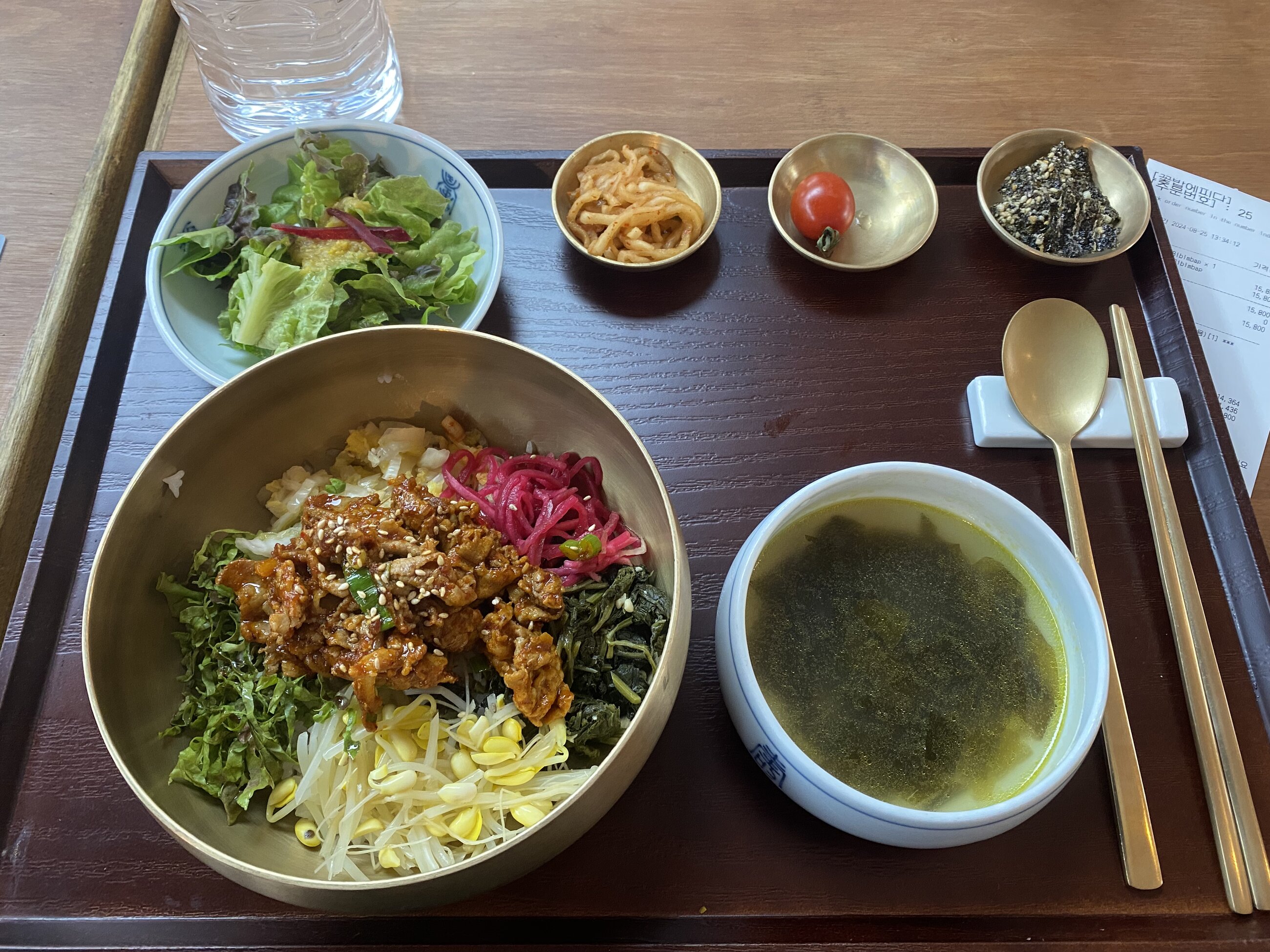 First time trying bibimbap in Korea