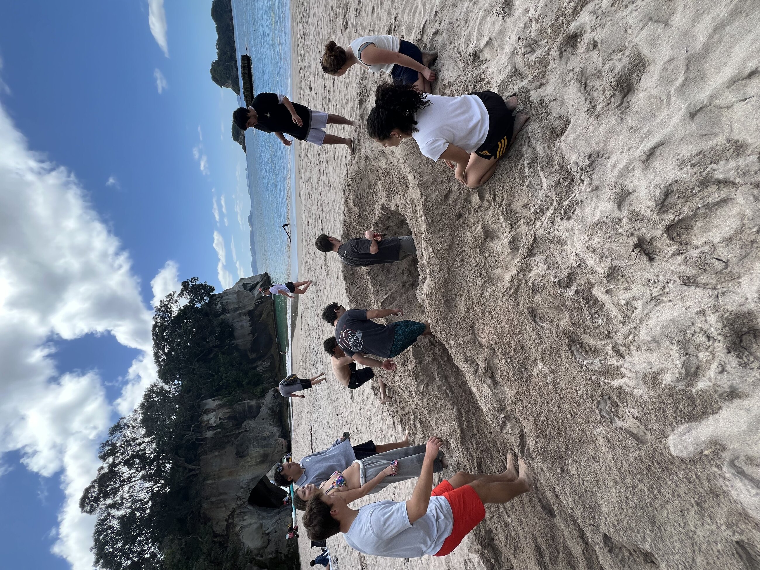 Me and other TEAN students digging a hole