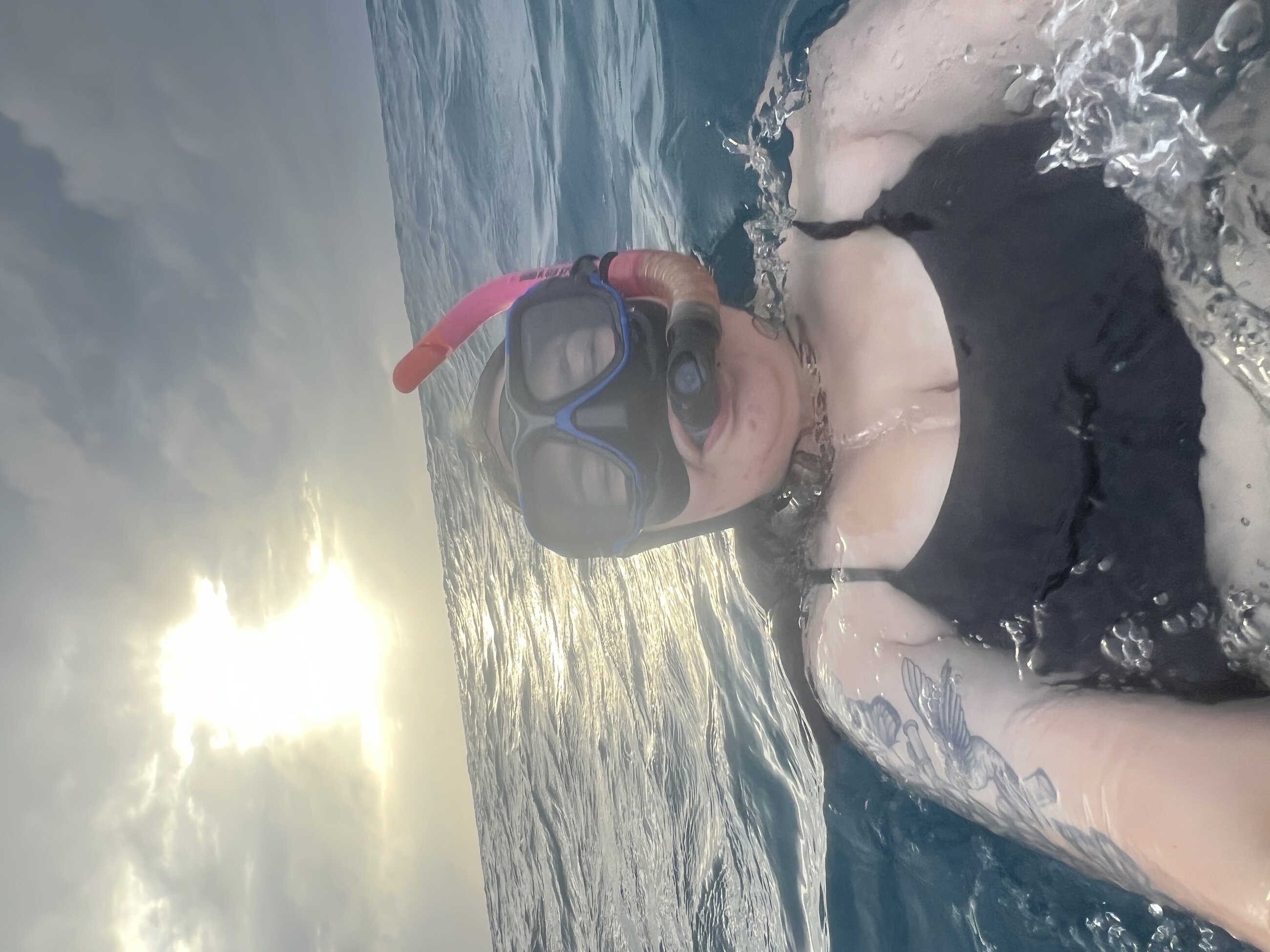 Me in the ocean at the Great Barrier Reef