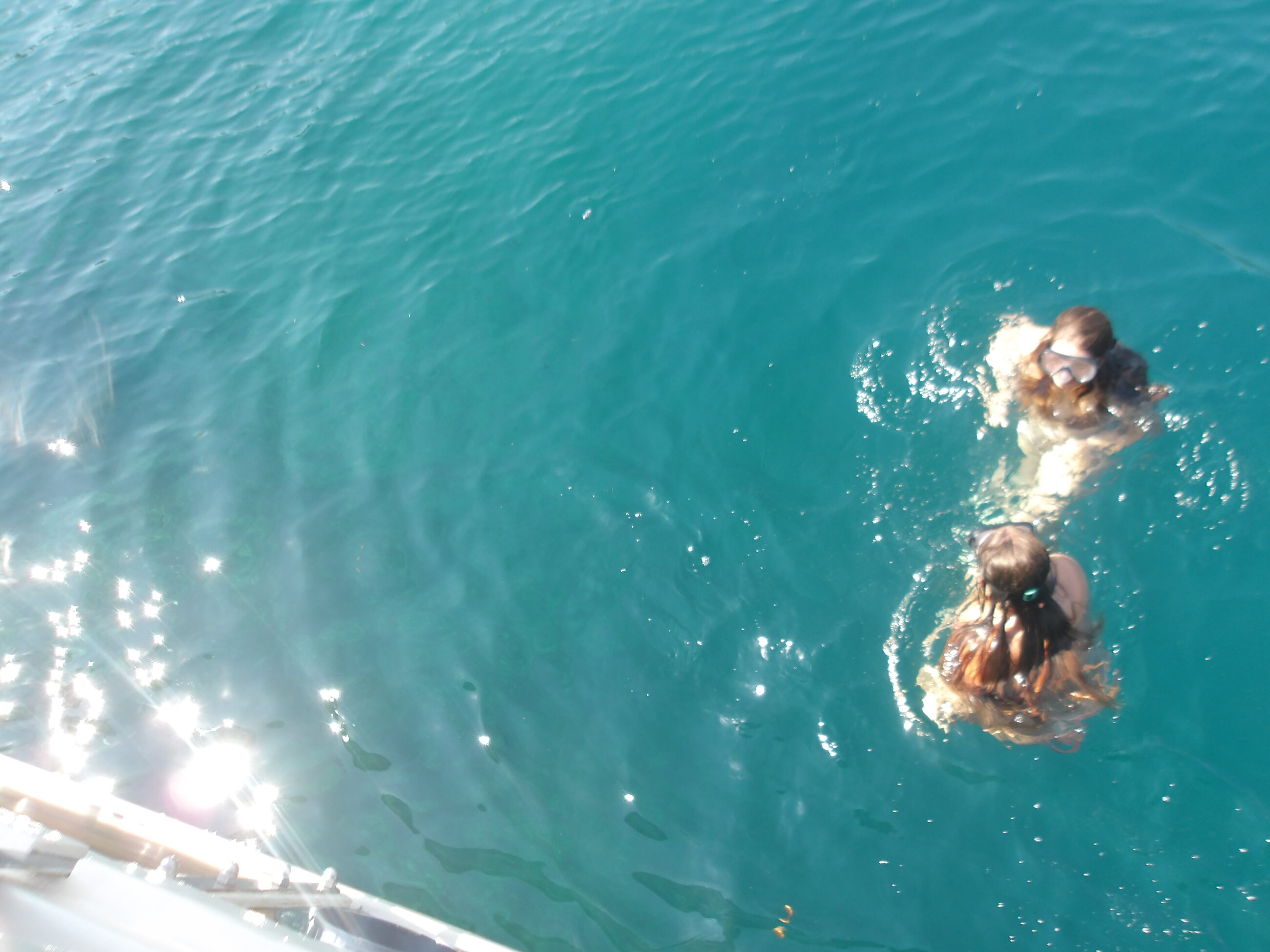 Snorkeling on one of the islands while the boat was anchored