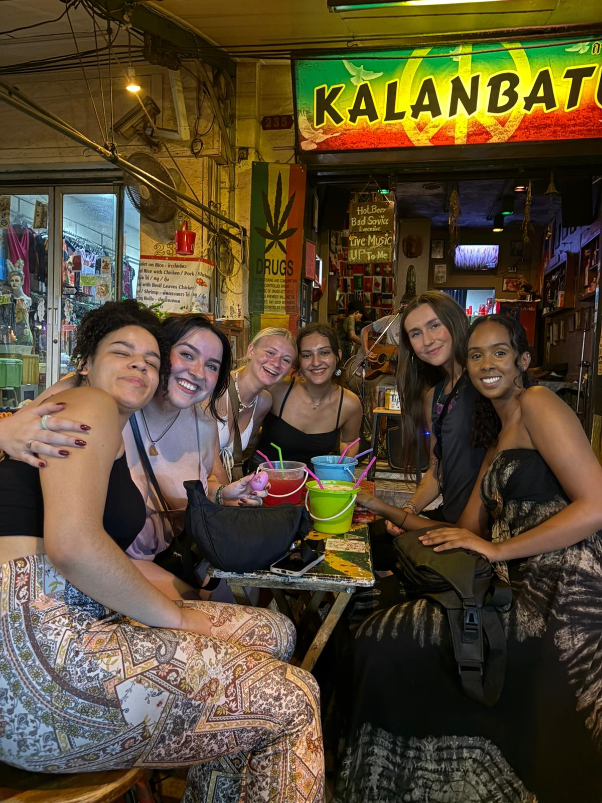 Drinks on Khao San Road in Bangkok