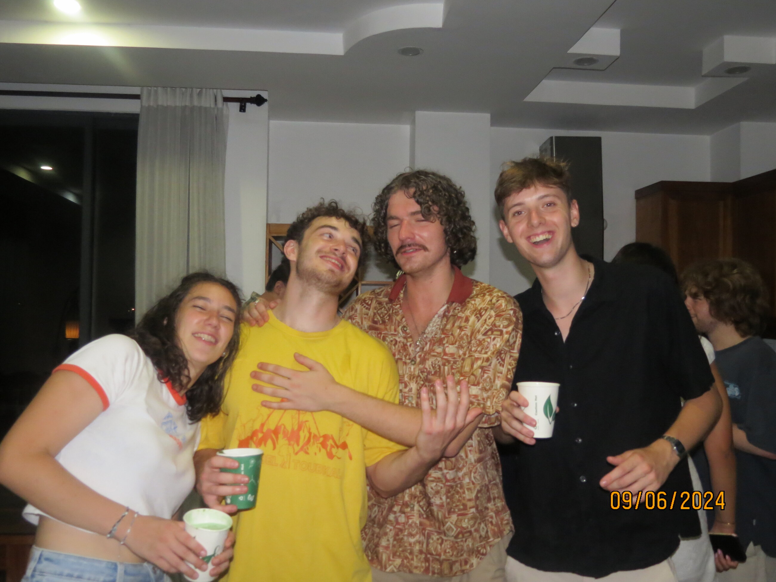 At a flat party