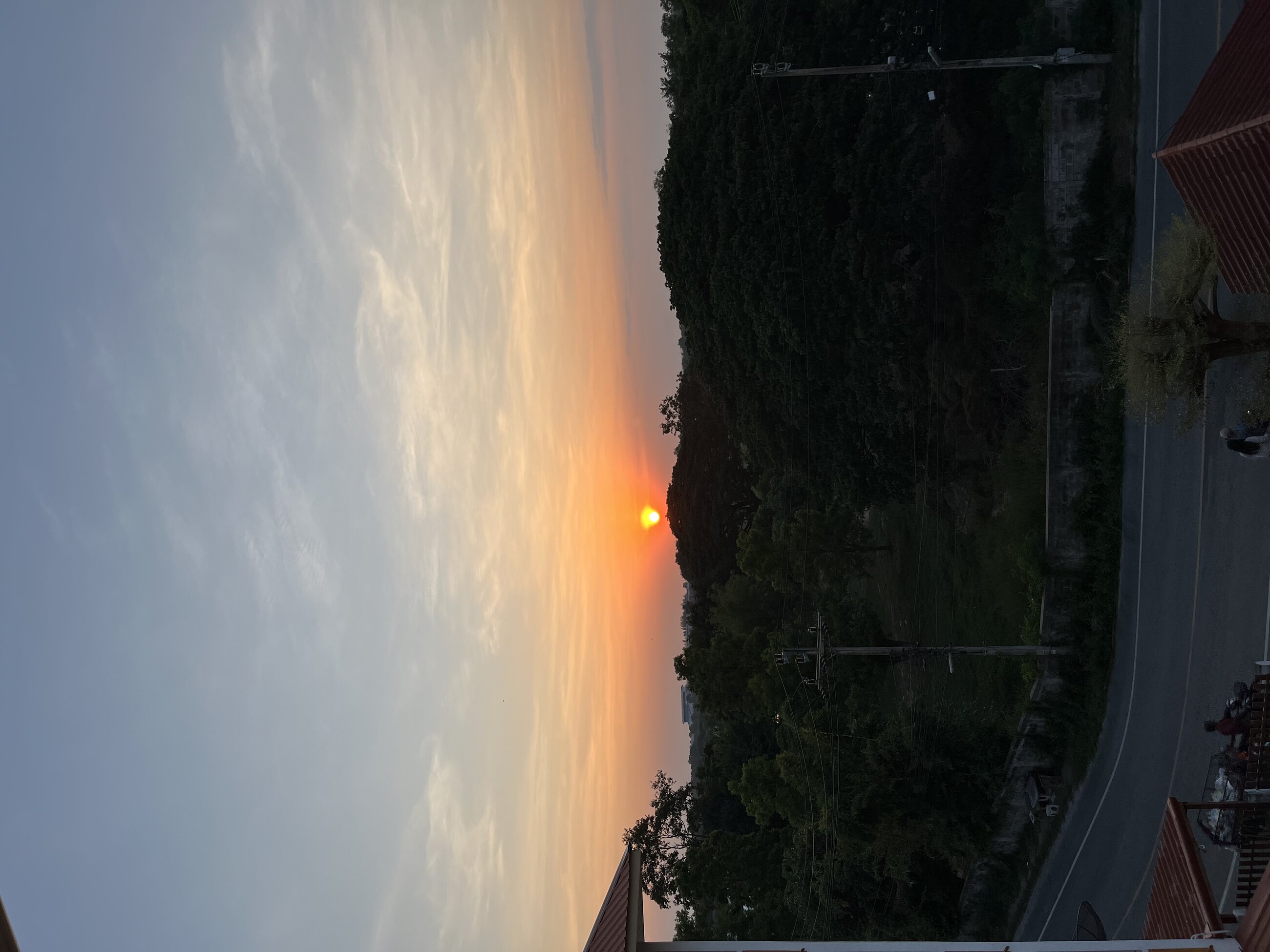 Sunset from our accommodation 
