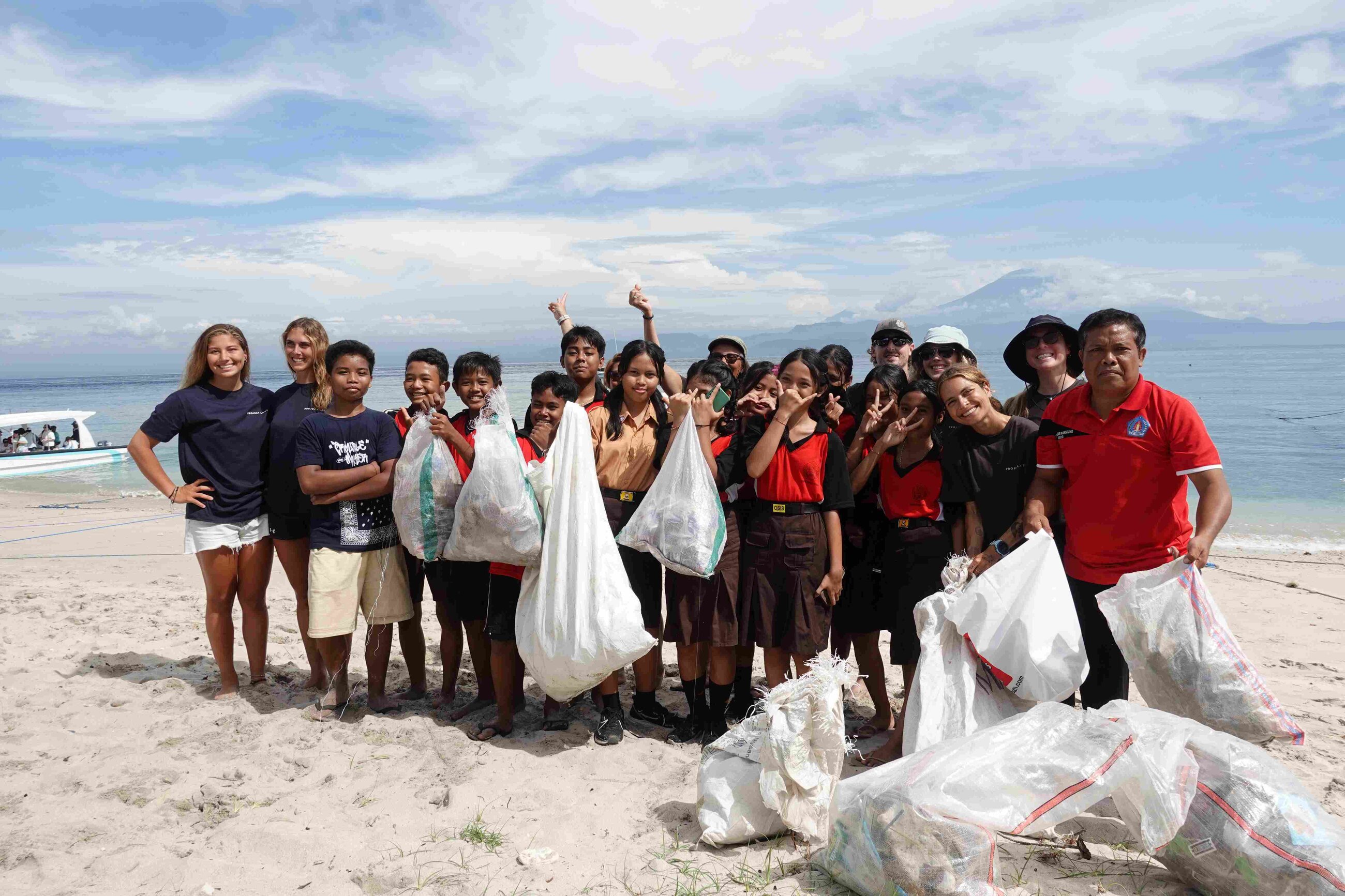 Beach Clean up with the local school kids!