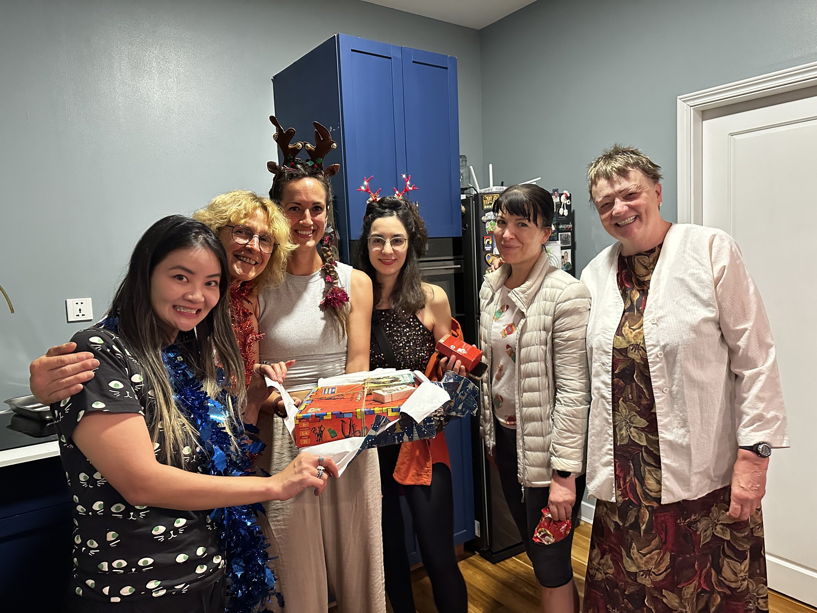 Volunteers at Christmas party