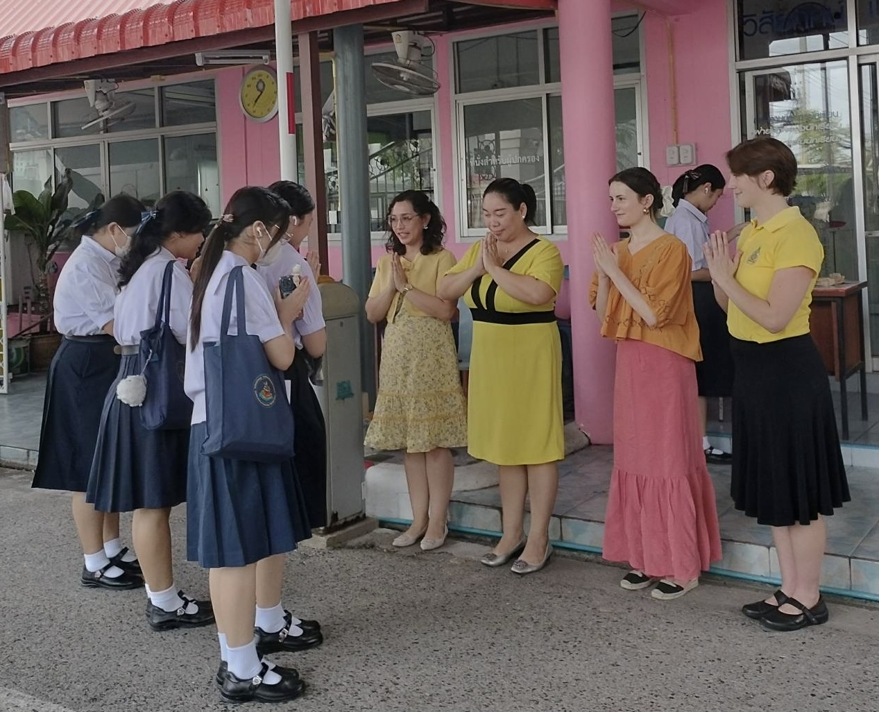 Gate duty at school