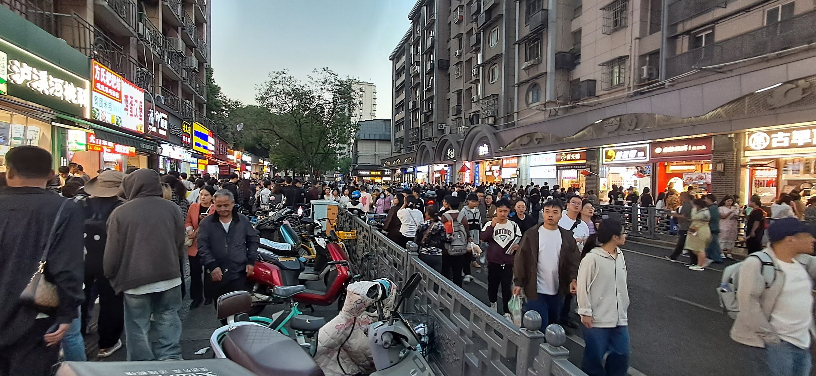 A popular street for food options.