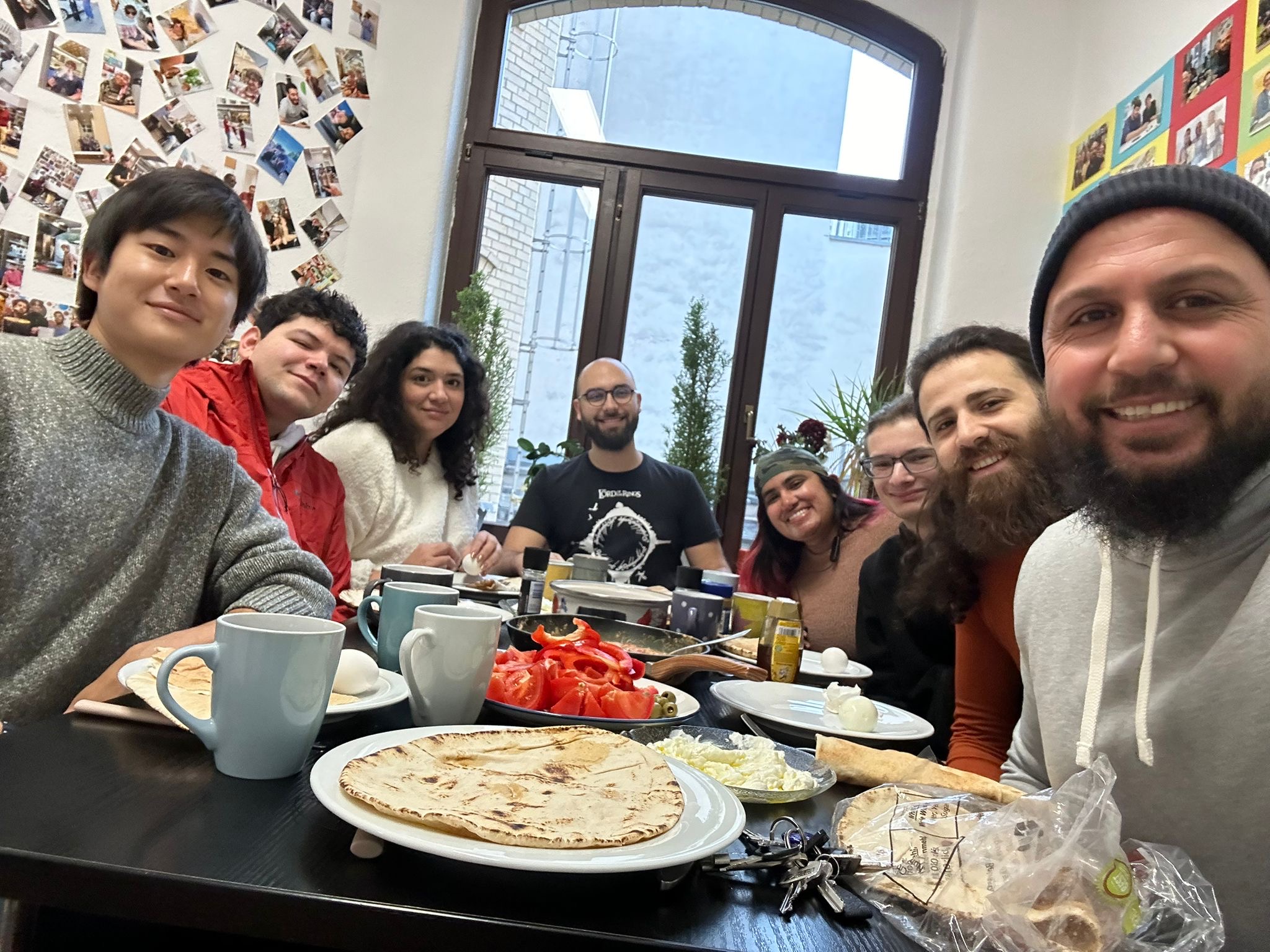 Breakfast with the whole crew :).