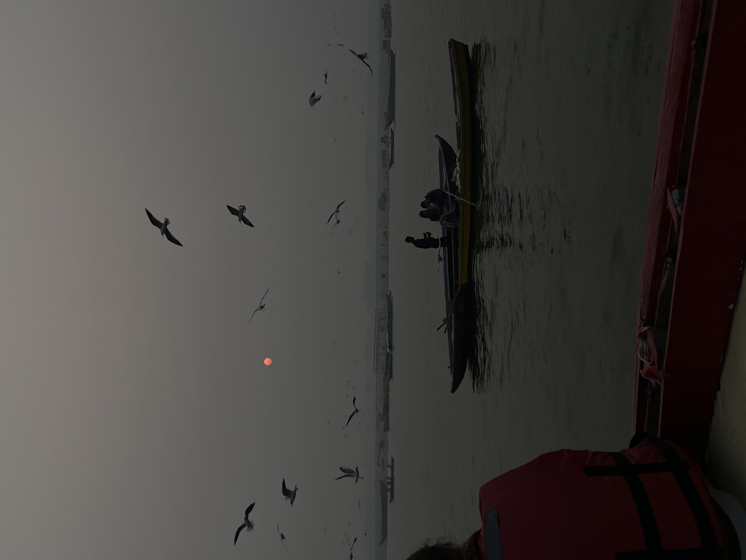 The Ganges after sunrise in Varanasi