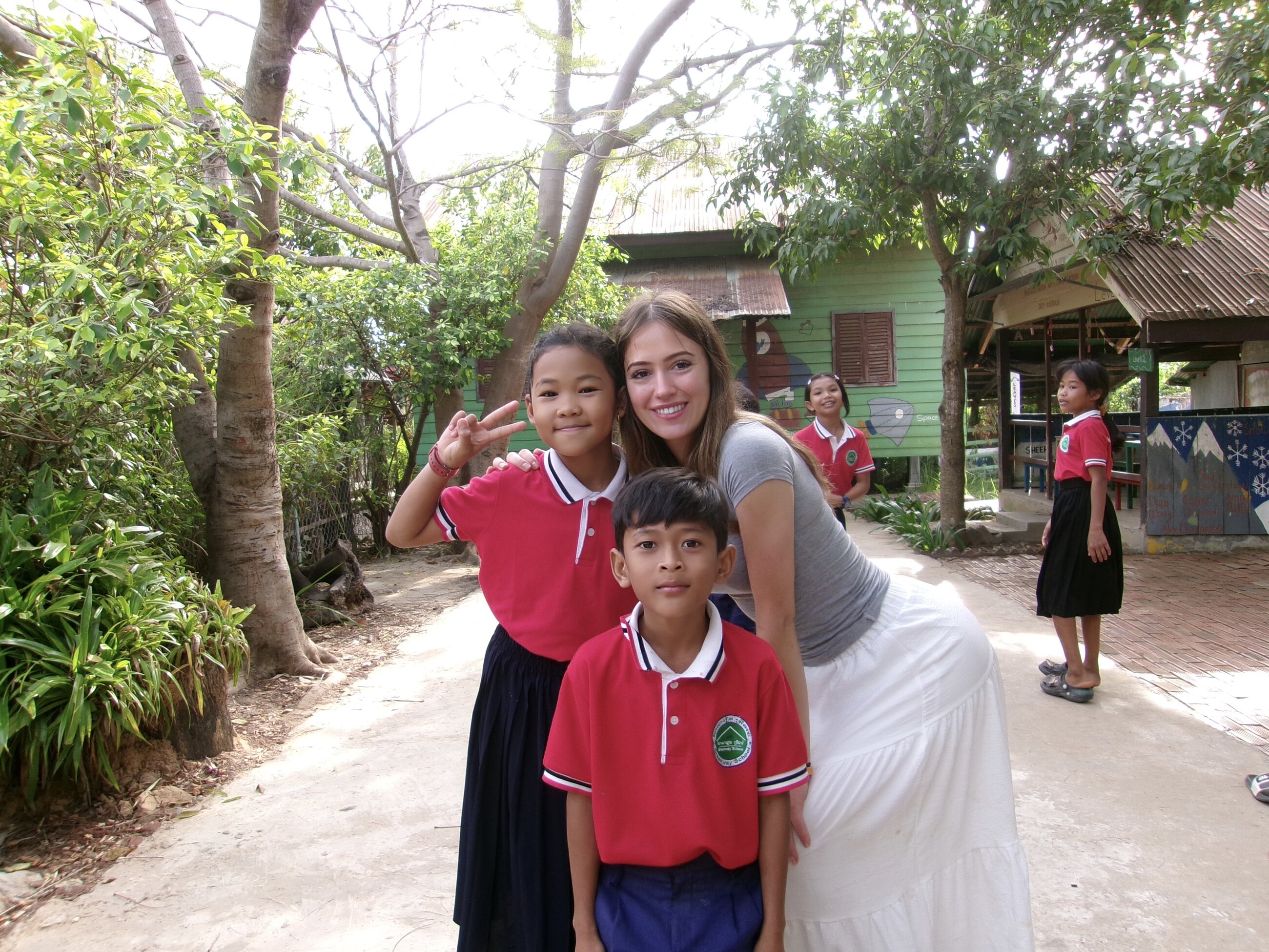 With the children