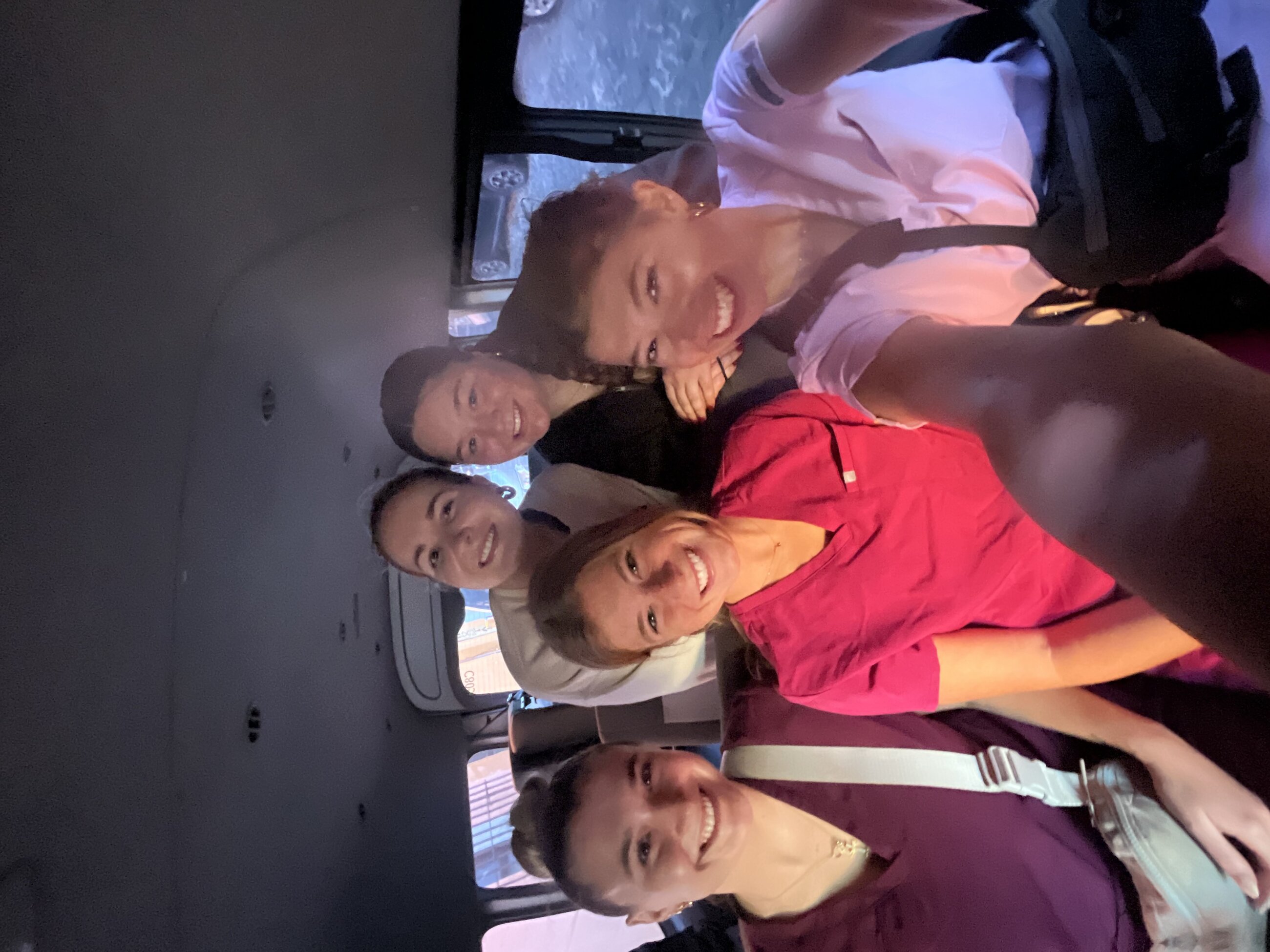 On the way to the first volunteering site!