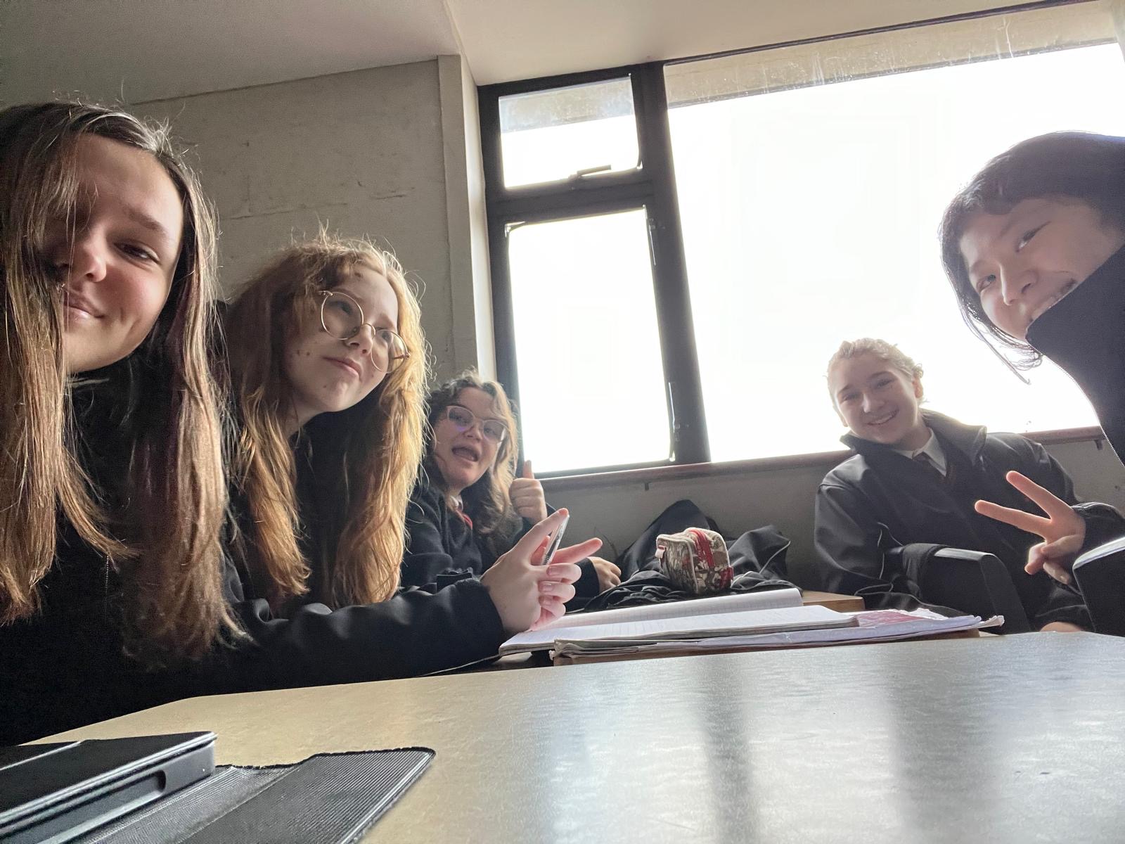 Me and friends in Maths class