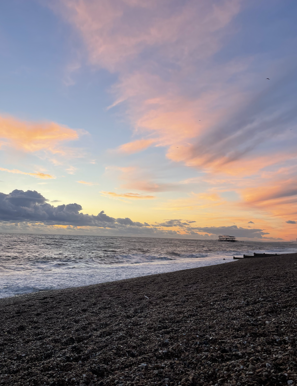 Brighton beach sunset