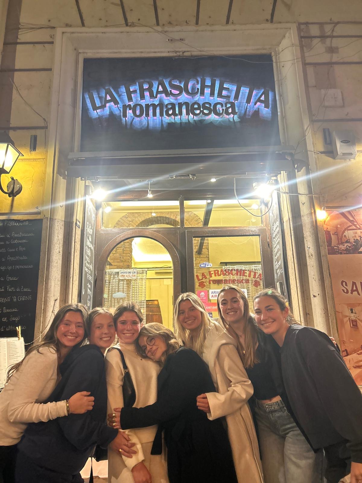 My roommates and I at our favorite restaurant