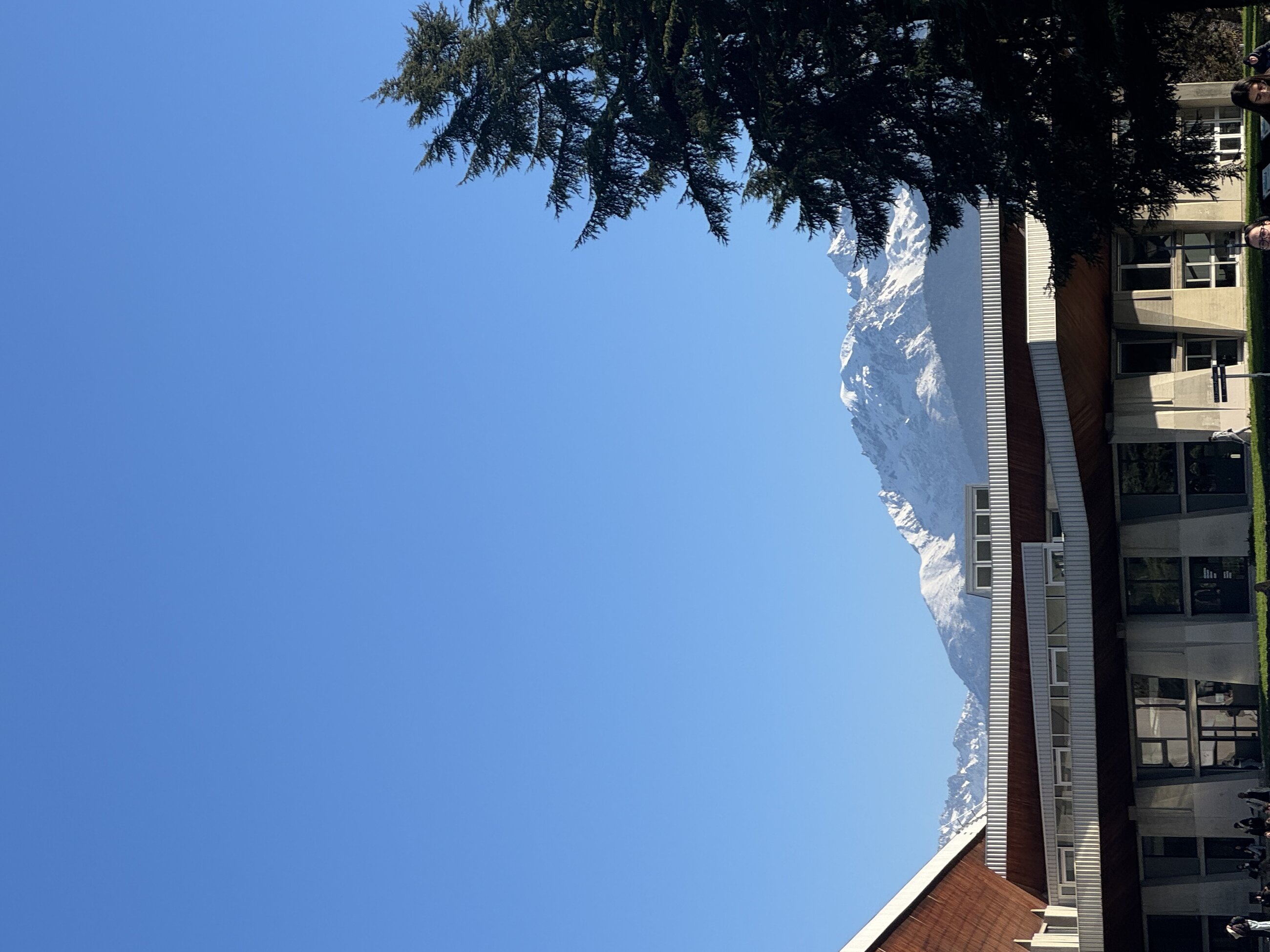 View of the mountains from campus
