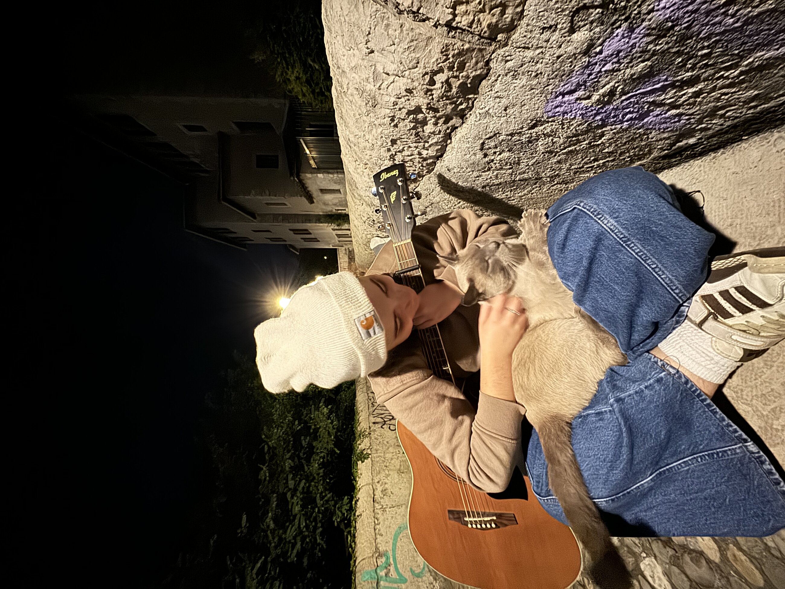 When walking up to the Bastille on the stair path there is this little alcove where you might find this furry guy :)