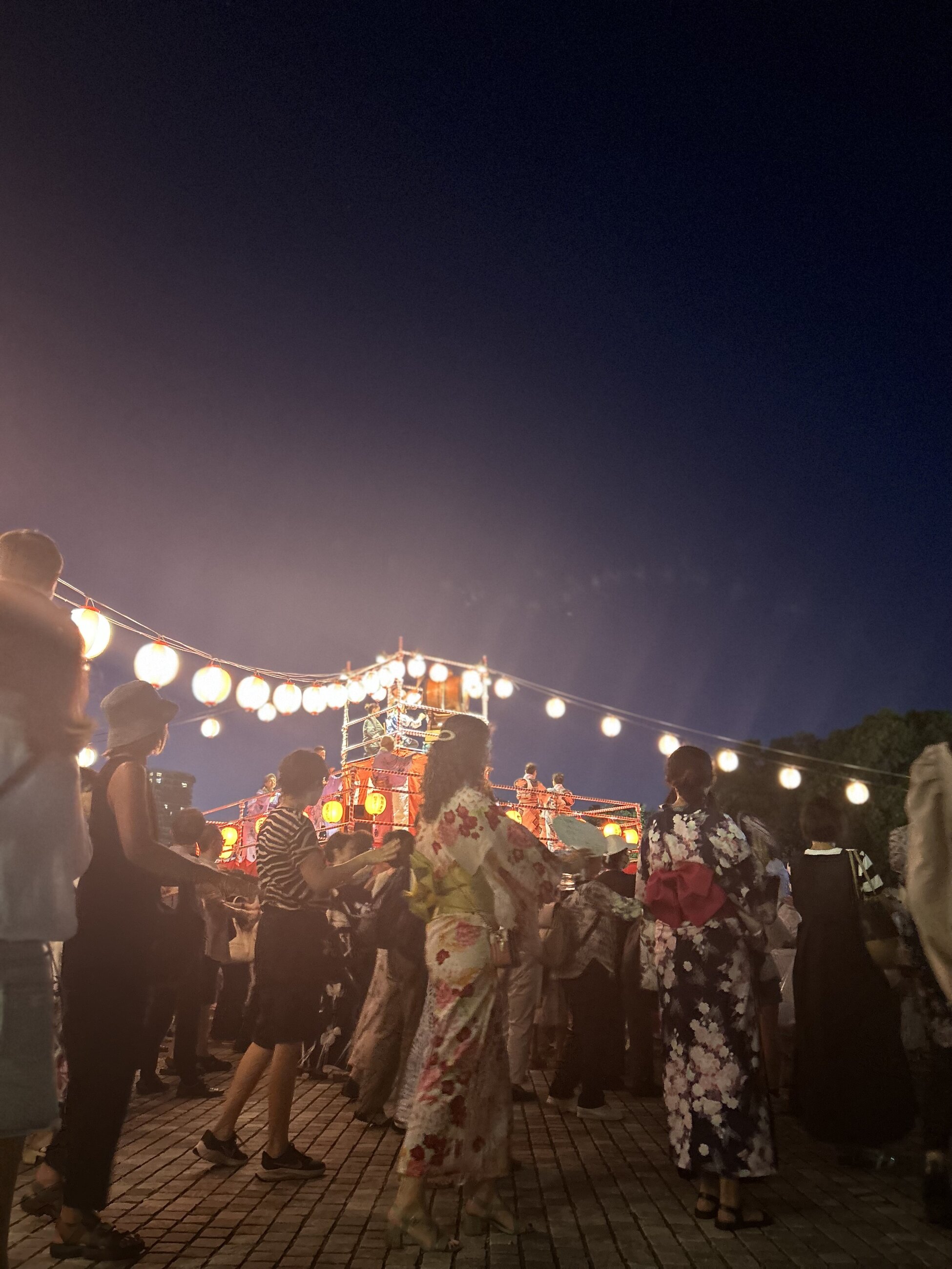 Japanese summer festival in our town