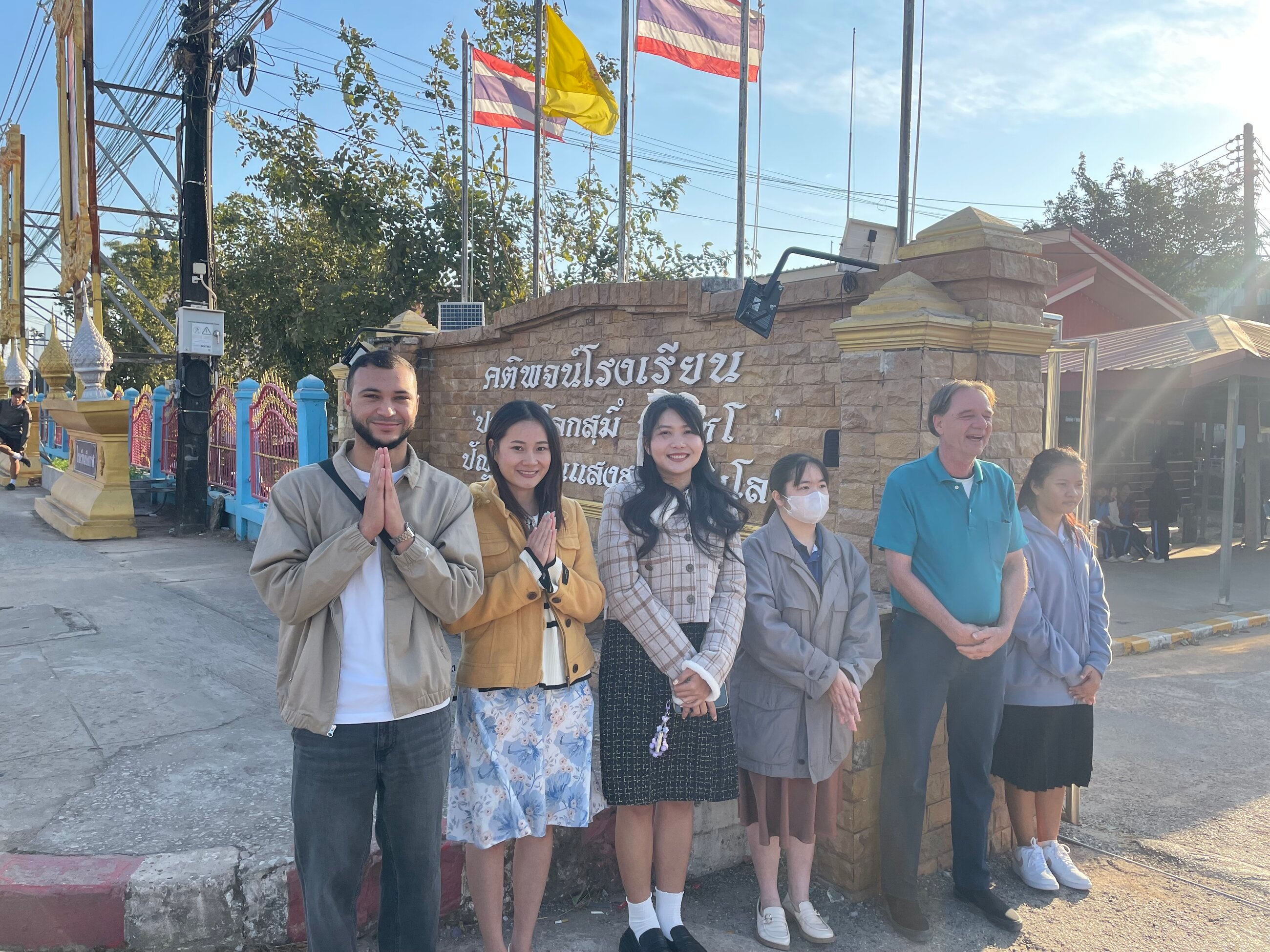 Morning date duty with Thai teachers