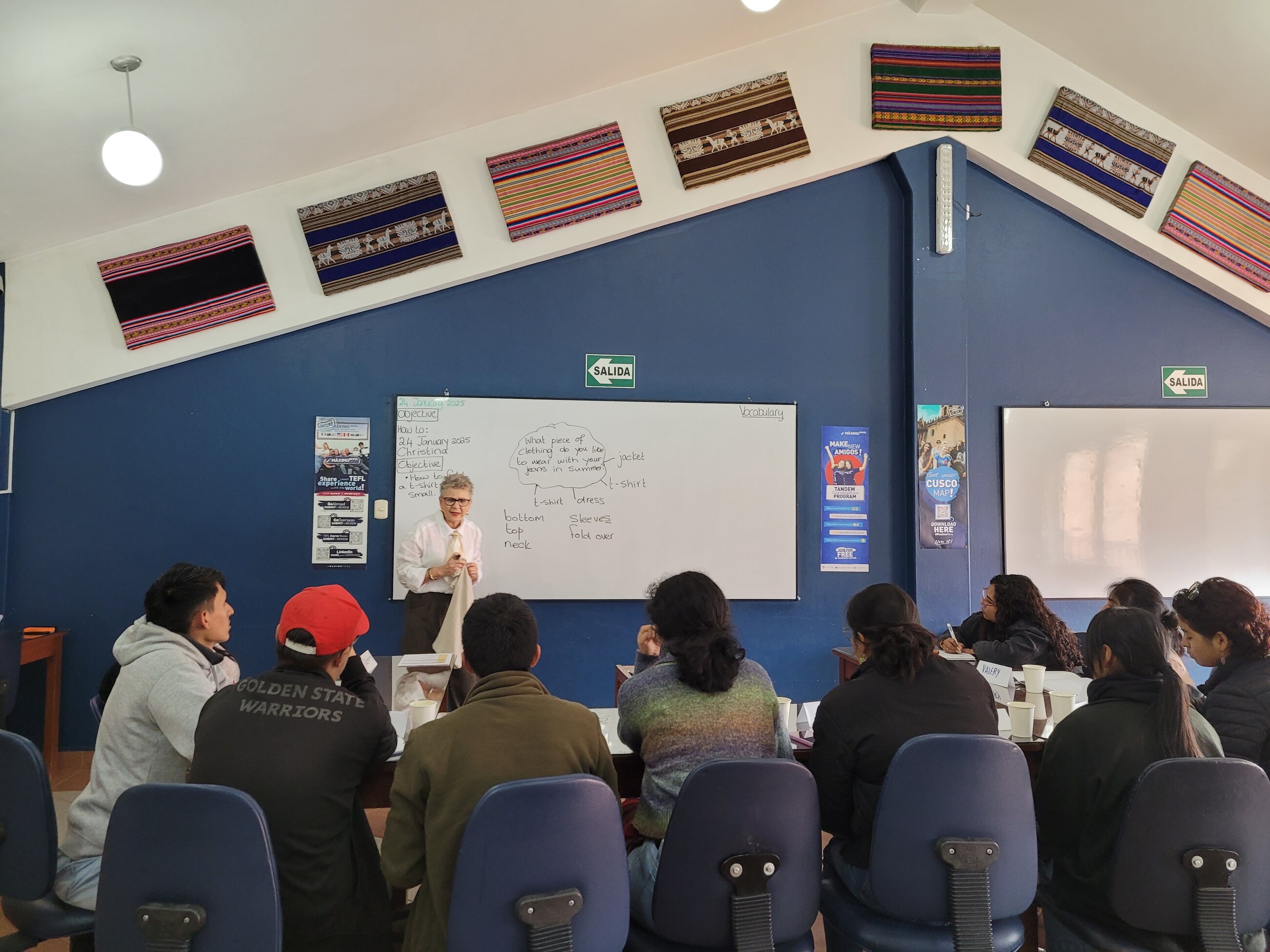 Mini class with real Spanish students!