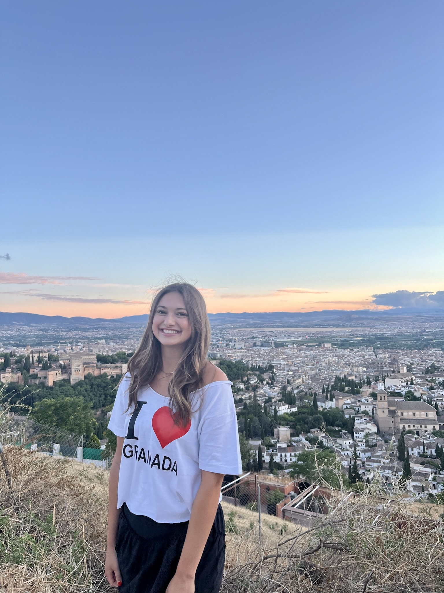 At a lookout spot in Granada.