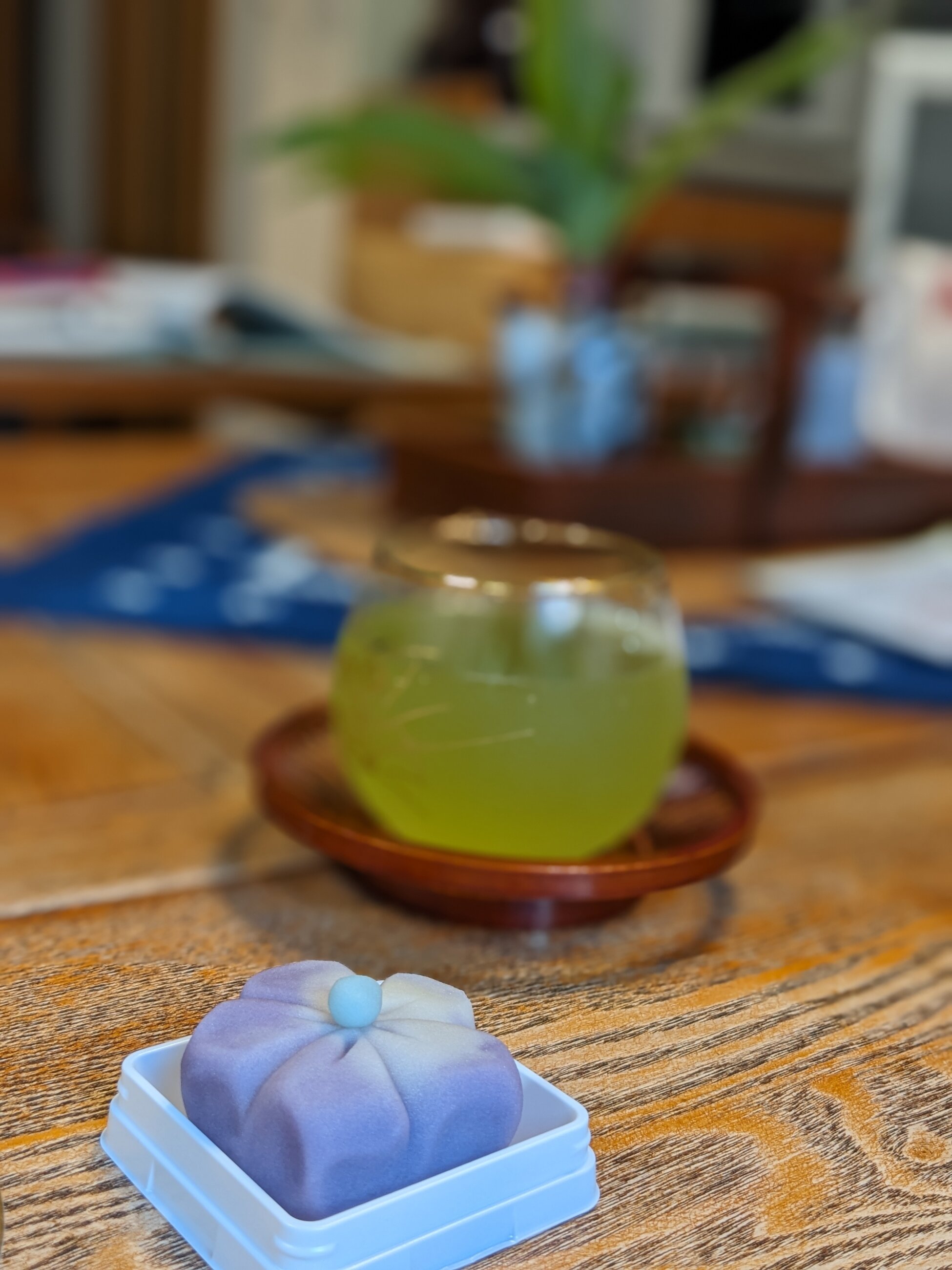 green tea and Japanese sweets