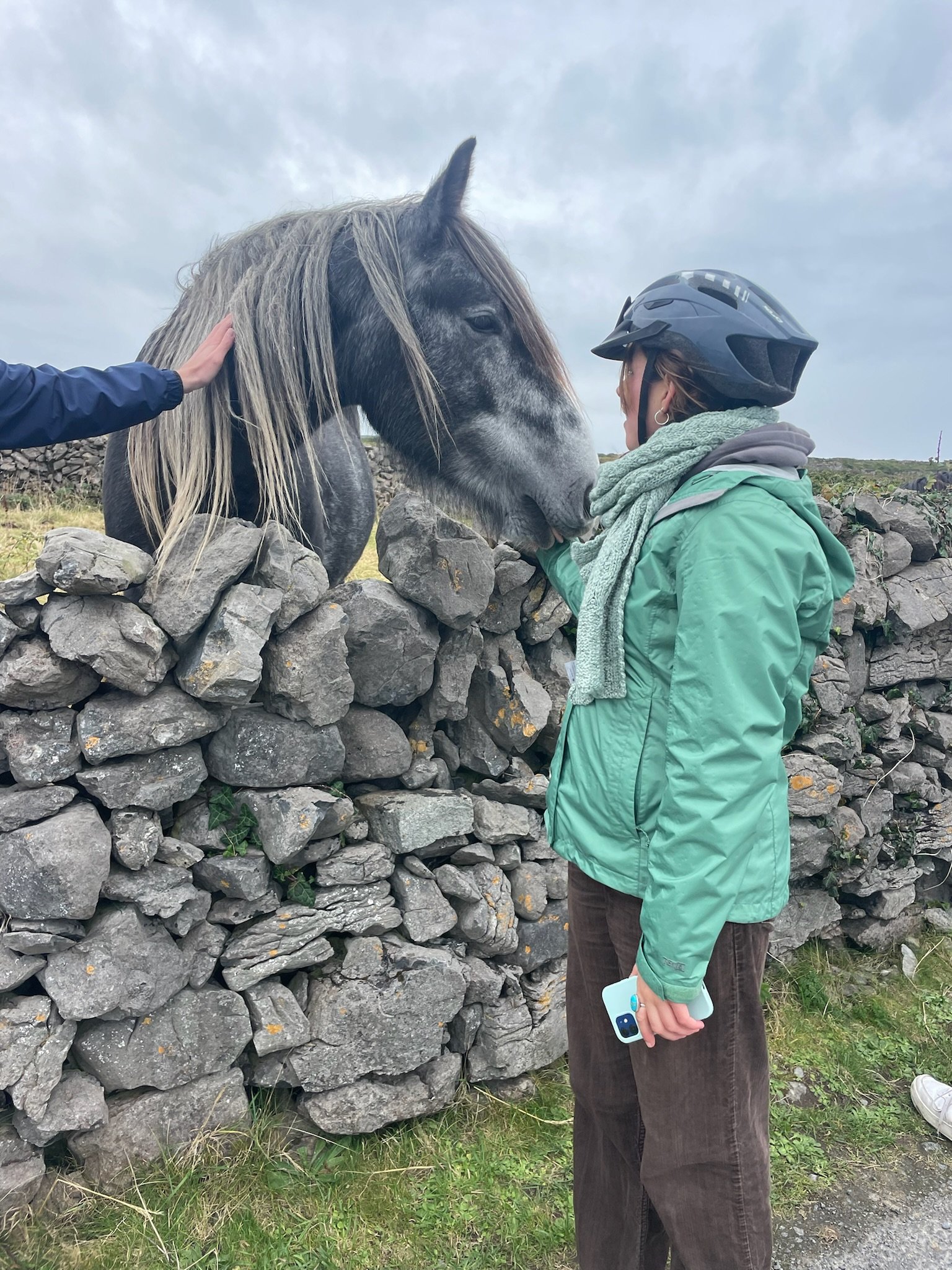 Making new friends on a trip to the Aran Islands 