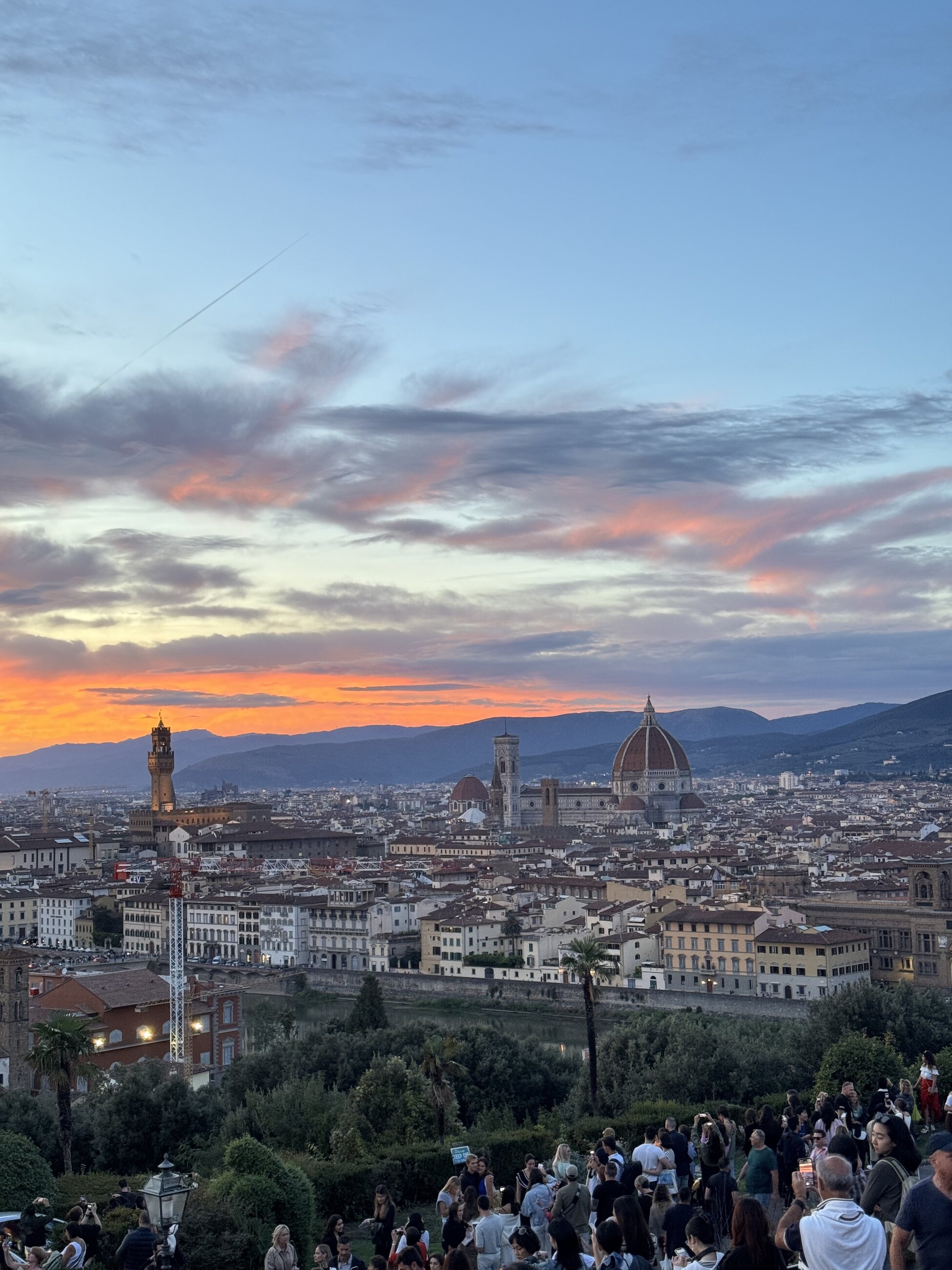 Frst time visiting the Piazzale Michelangelo at sunset with my roommates!