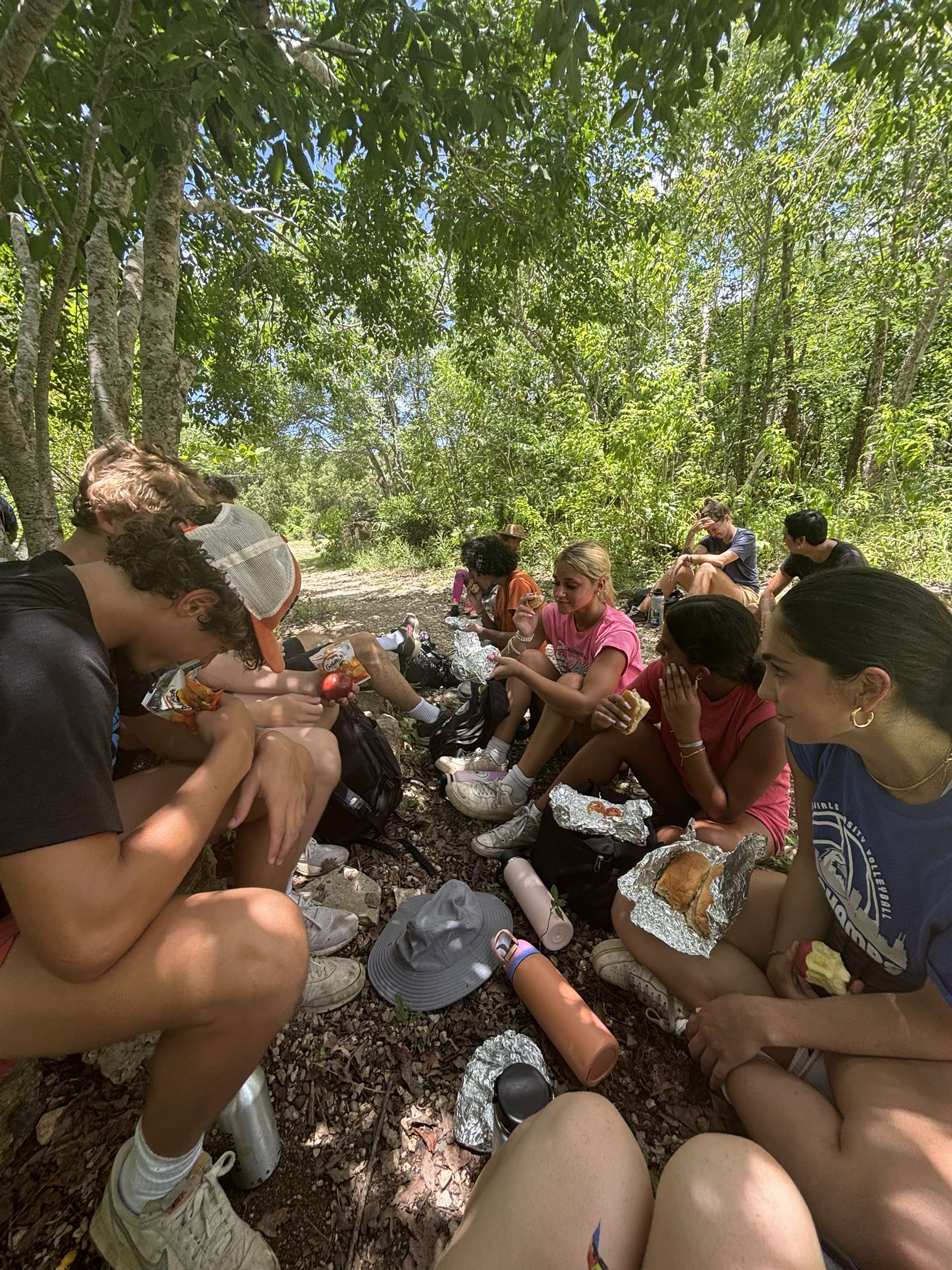 My group during lunch break while doing service in one the multiple national parks!