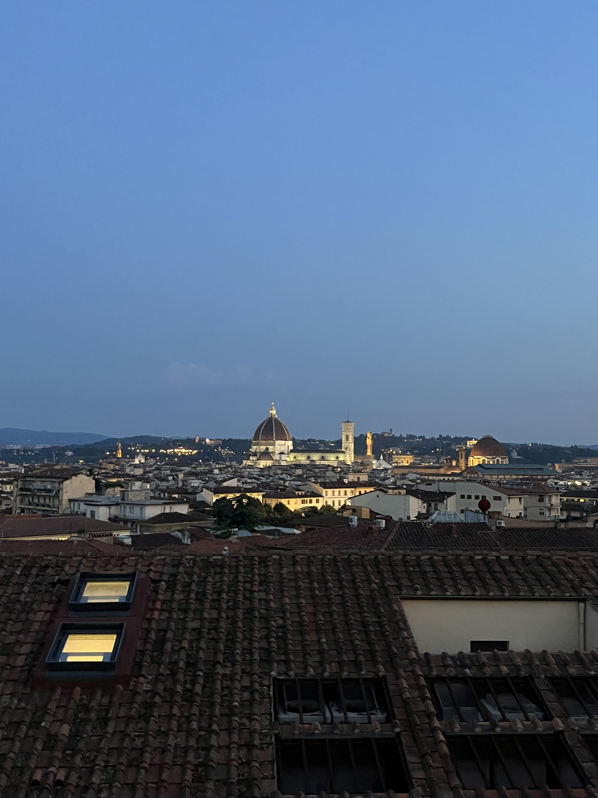 First night in Italy - View from the social hub