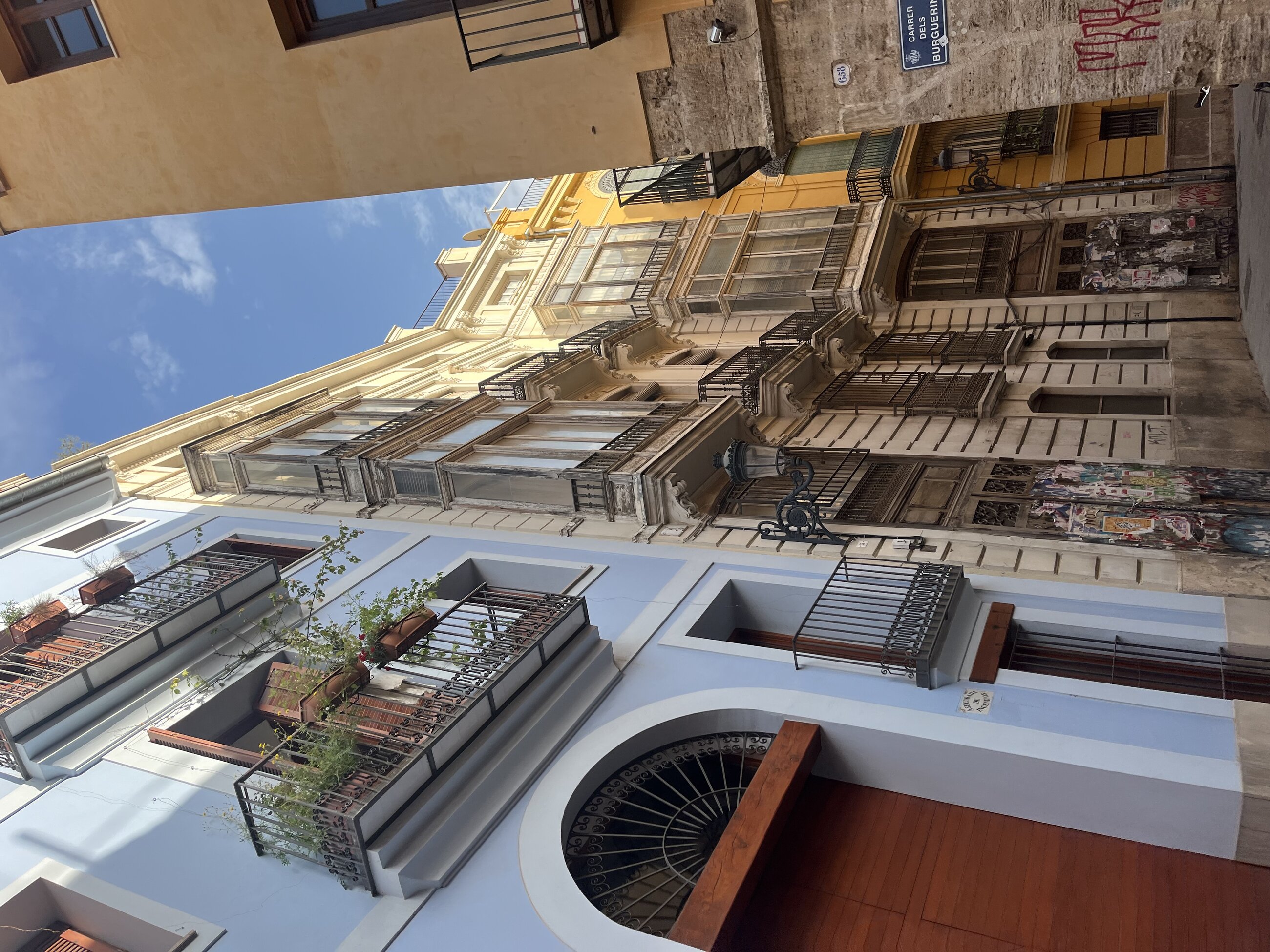 The colorful streets of Valencia!