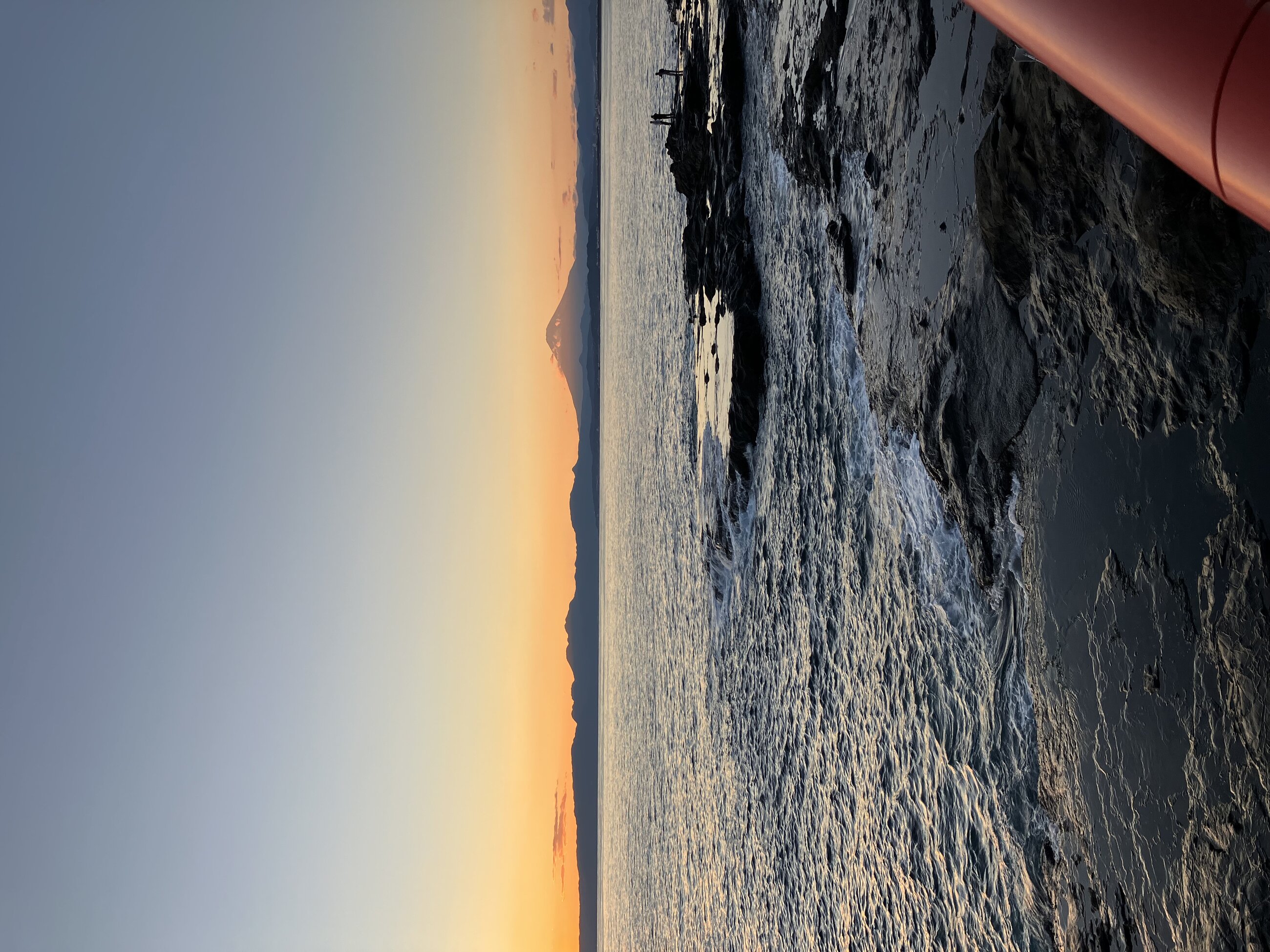A view of Mt. Fuji from the Iwaya Caves in Enoshima.