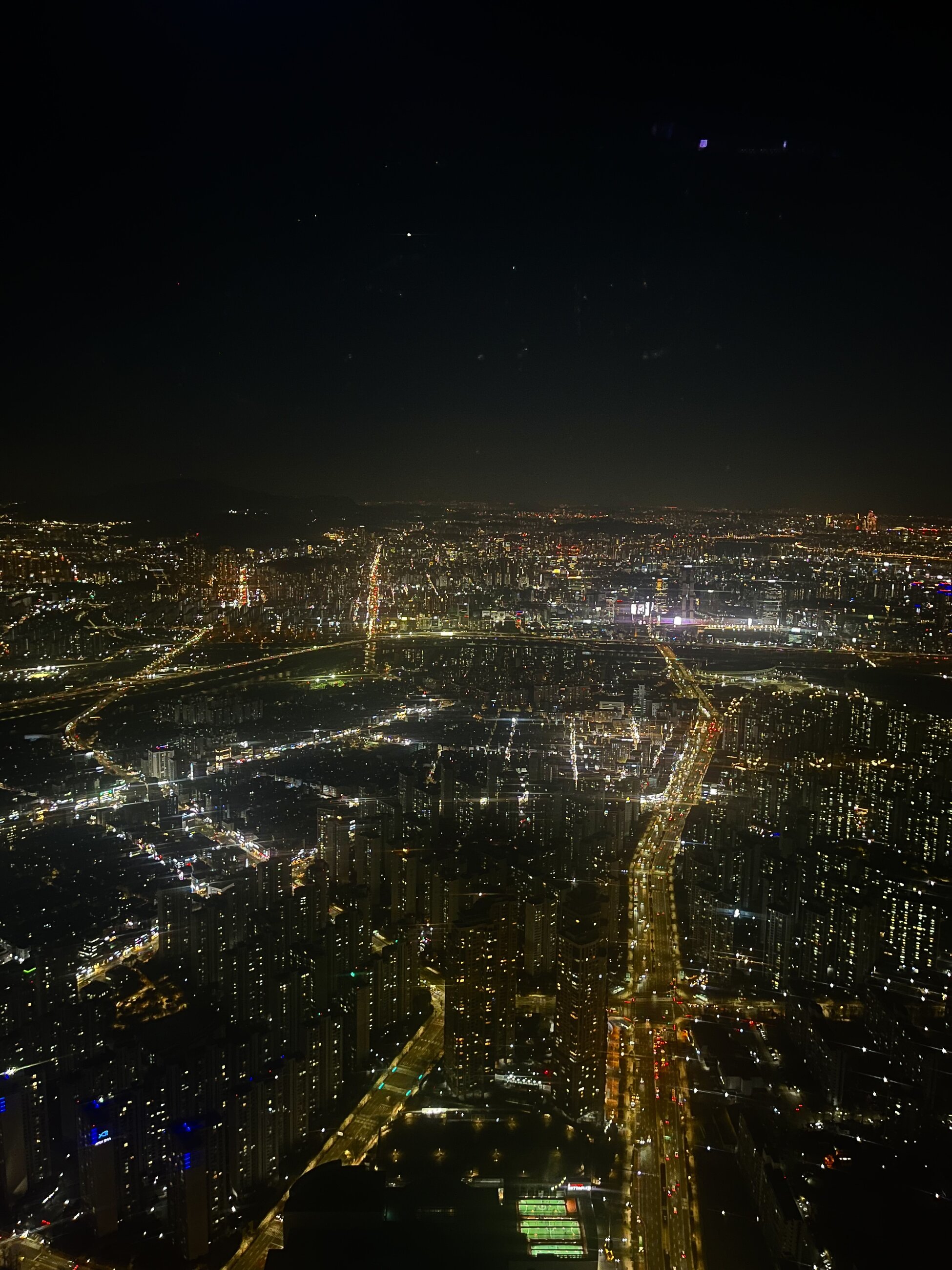 Beautiful night view from Seoul Sky Tower