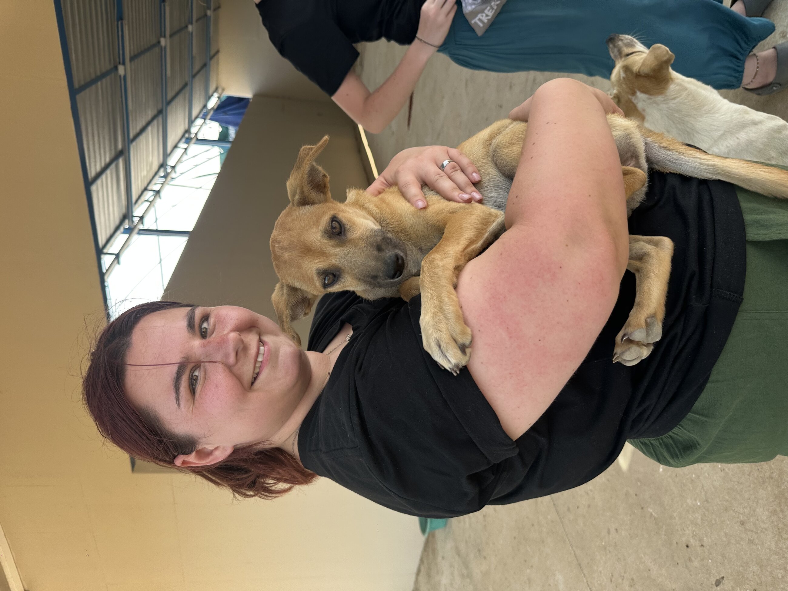 Me with one of the street pack pups