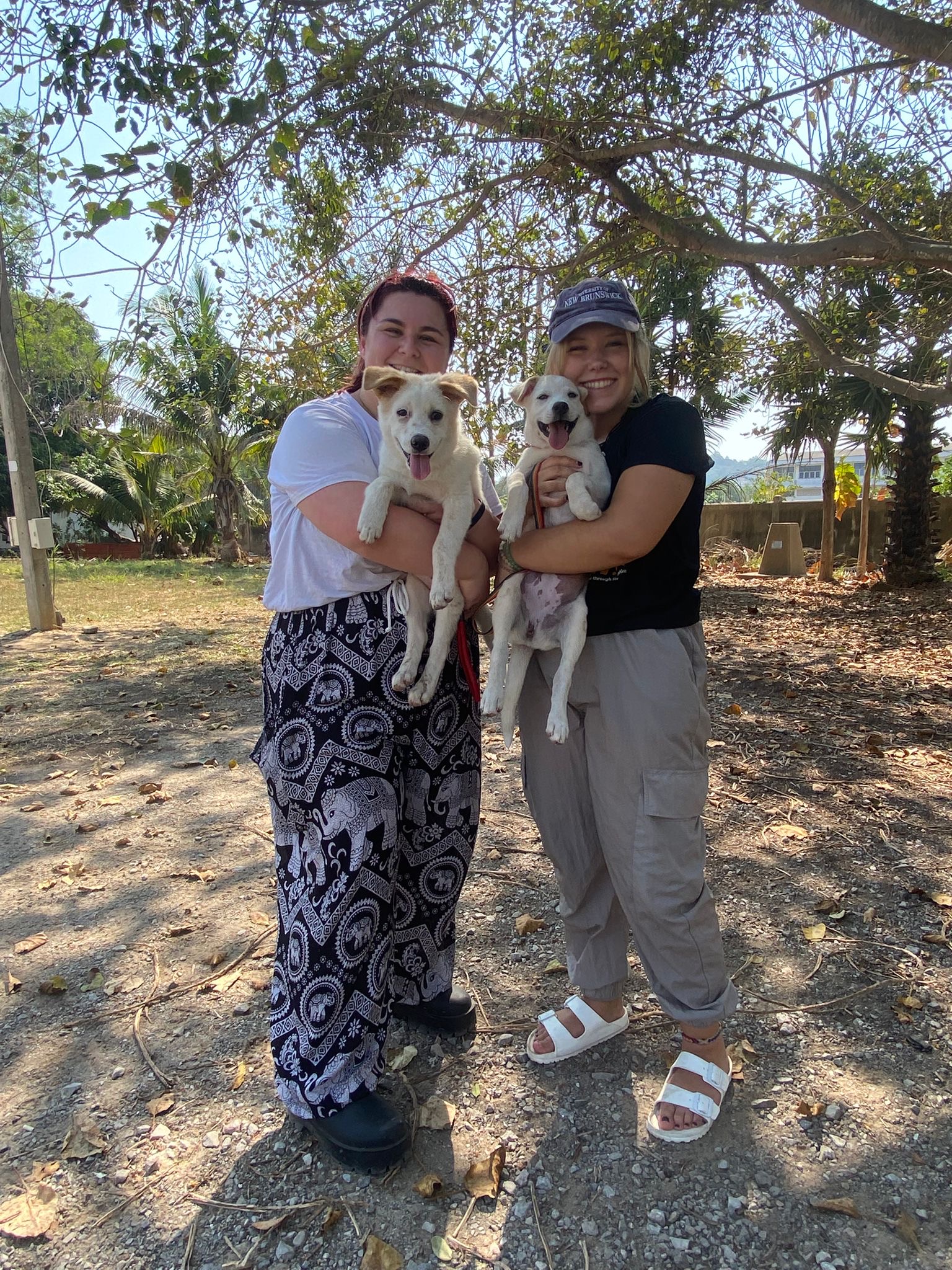 Me and Hanna with our pups Bucket and Daisy