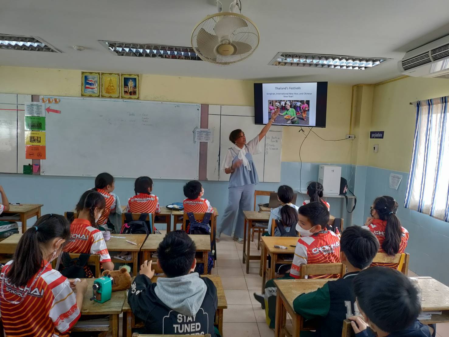 Presenting a language topic to my students