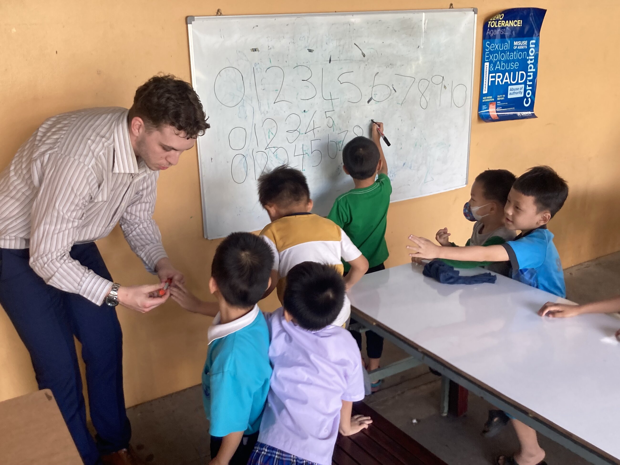 My TEFL class of young English learners begins to count!