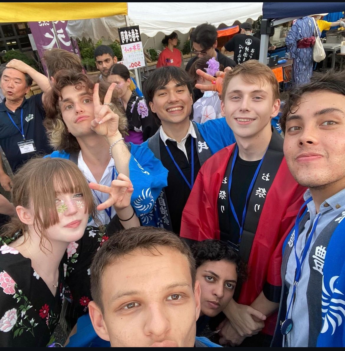 Me and my (new) friends in the Summer festival we went to with World Campus.