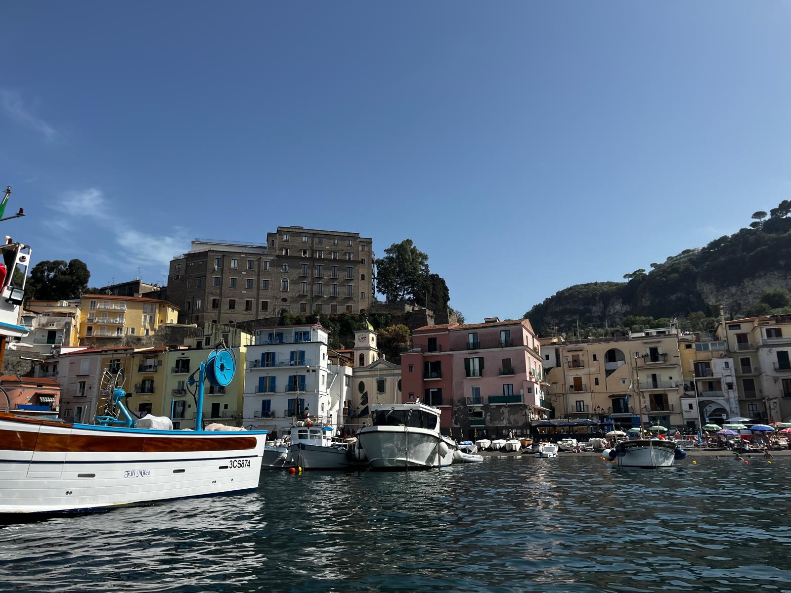 Sant'Anna Institute seen from the ocean (the grey building)