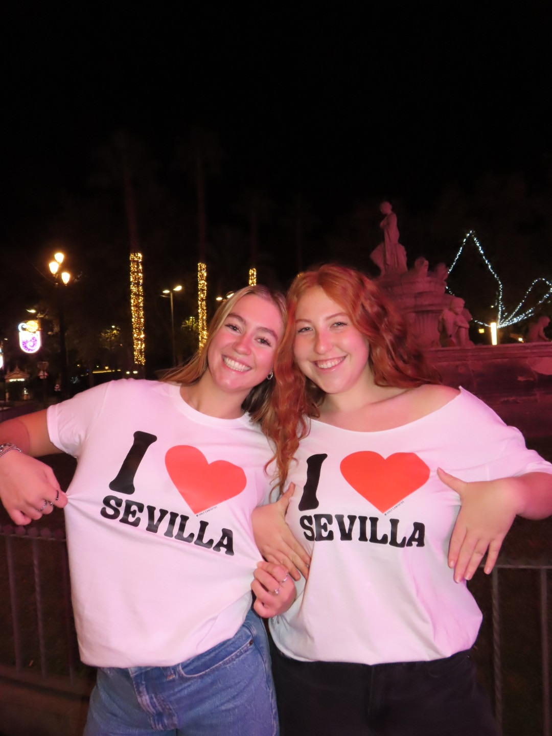 Here is my friend and I on one of our last nights in Sevilla!