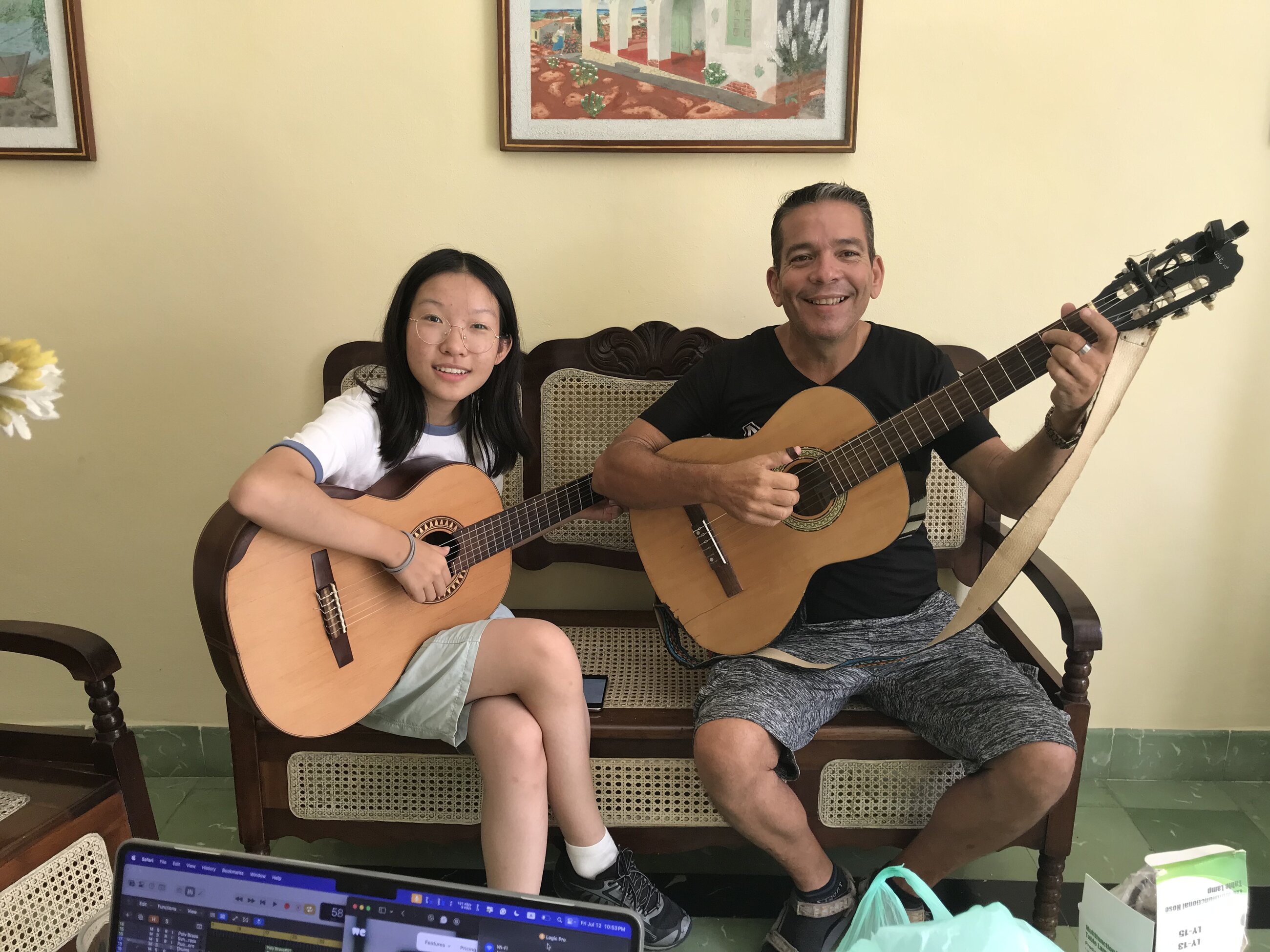 One of the private guitar lessons I took!