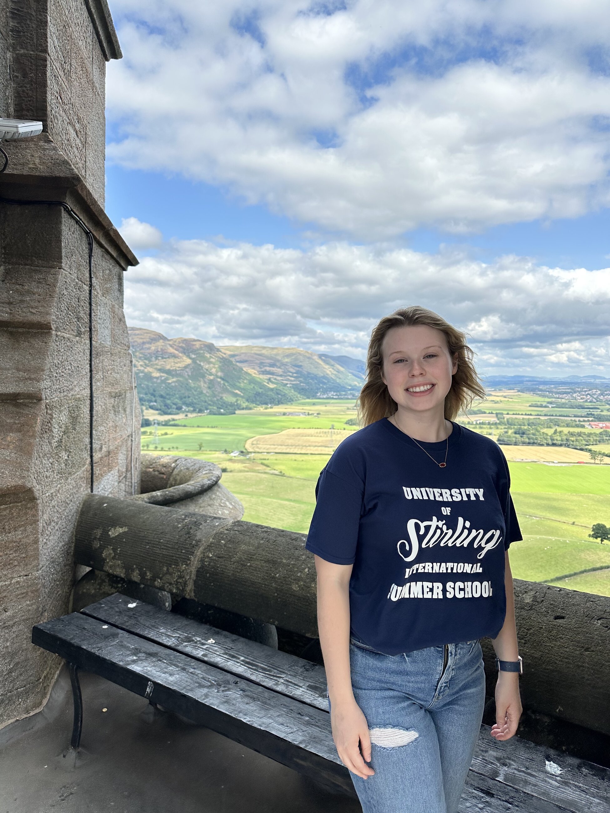 The Wallace Monument wearing my free USAC merch!