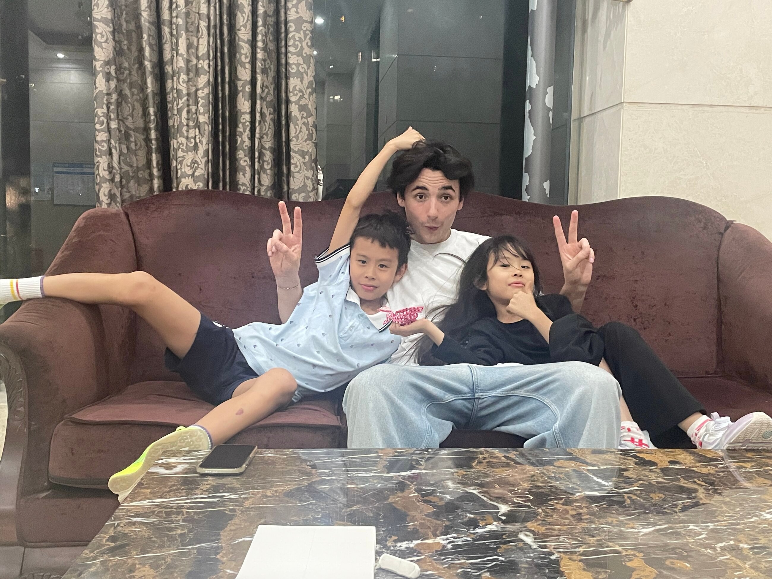 Last night with the kids