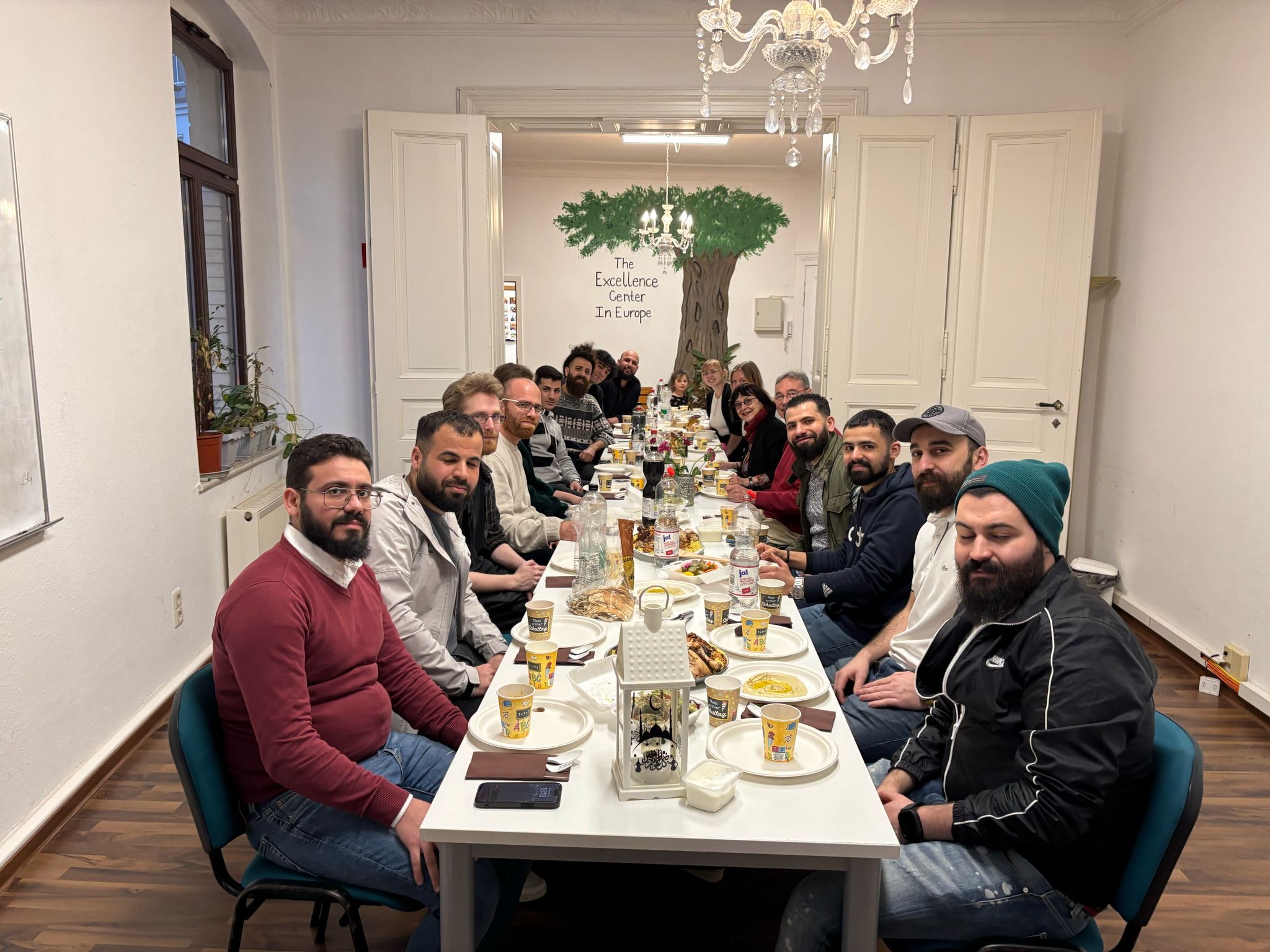 Iftar with friends at the center