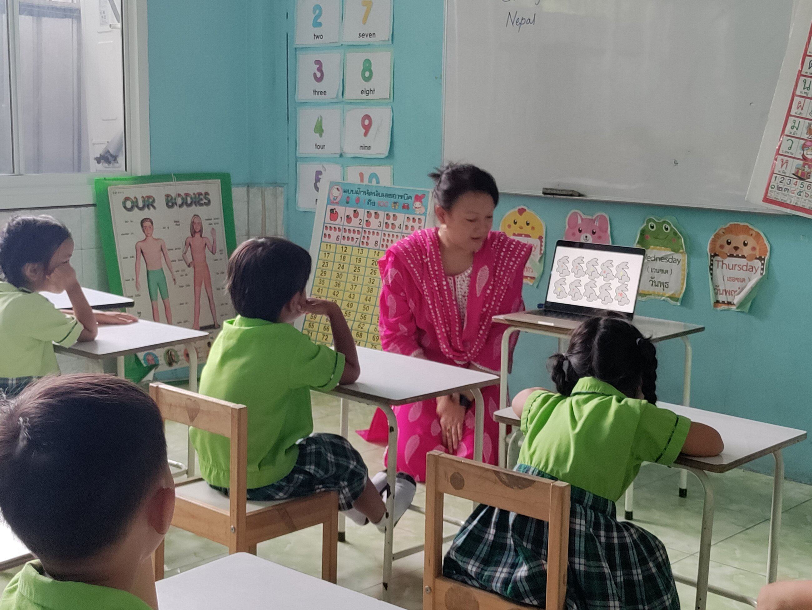 Engaging my students during an practice English class