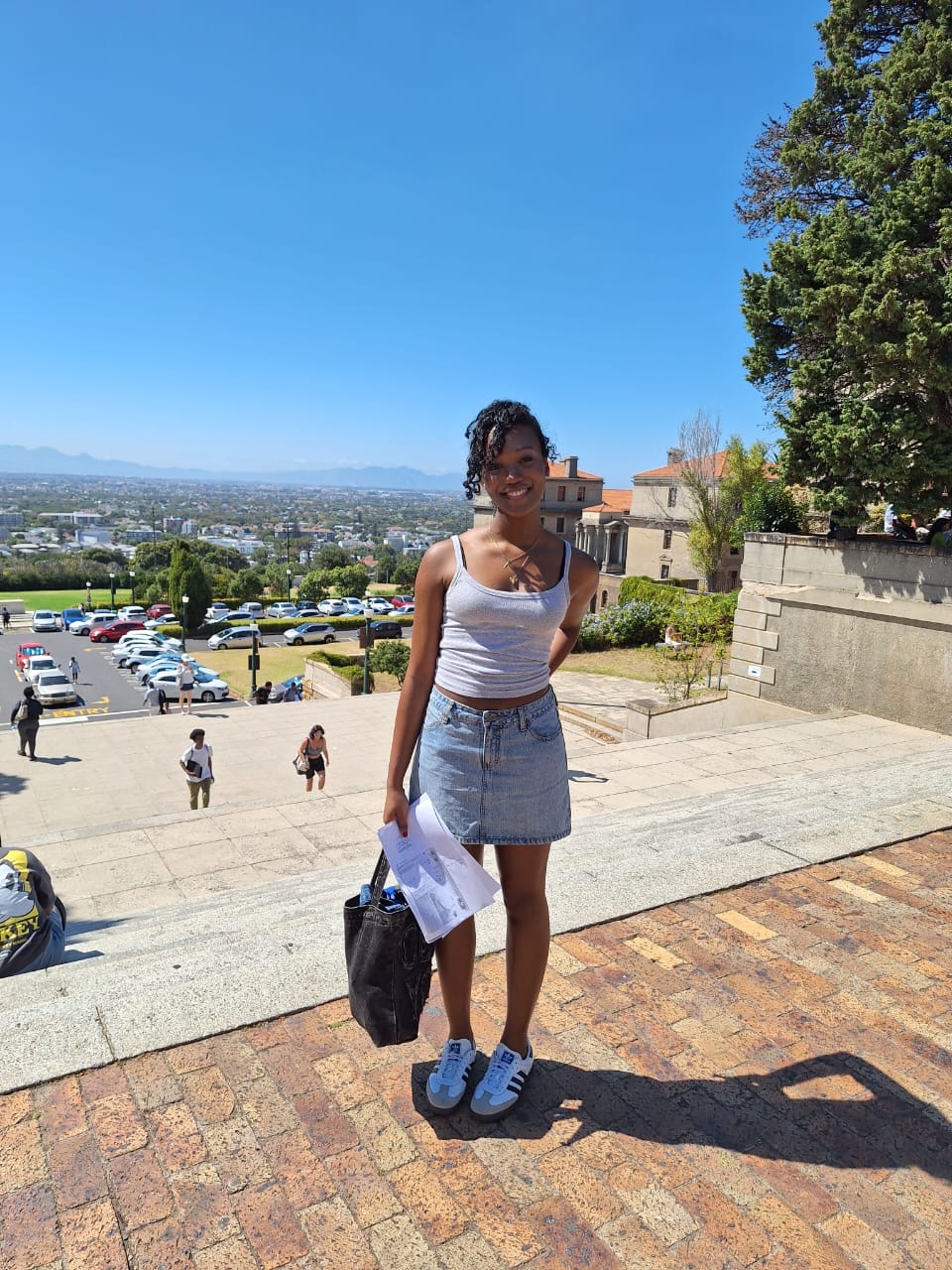 On campus at the University of Cape Town