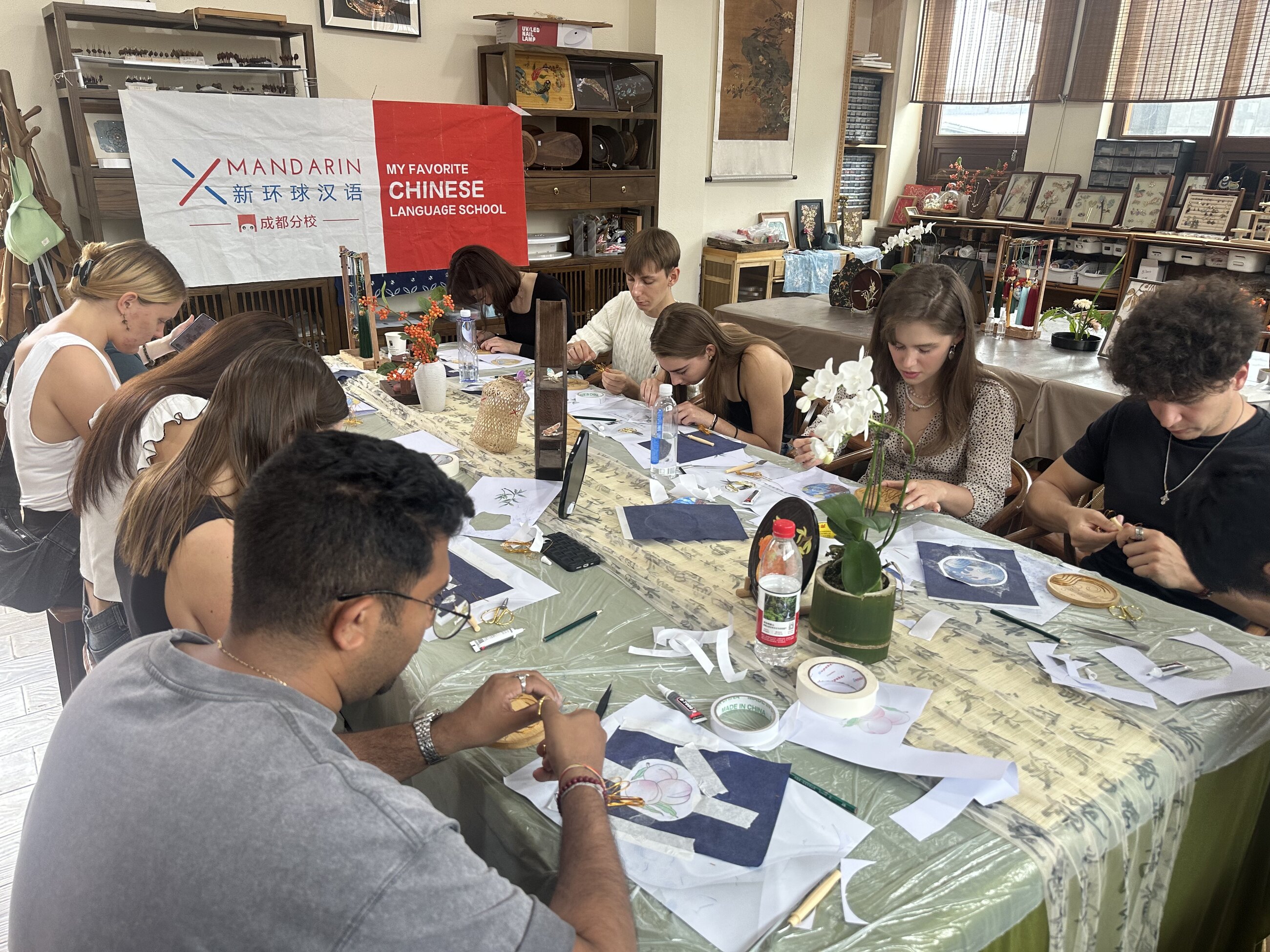 Art event at XMandarin Chinese Language School Chengdu